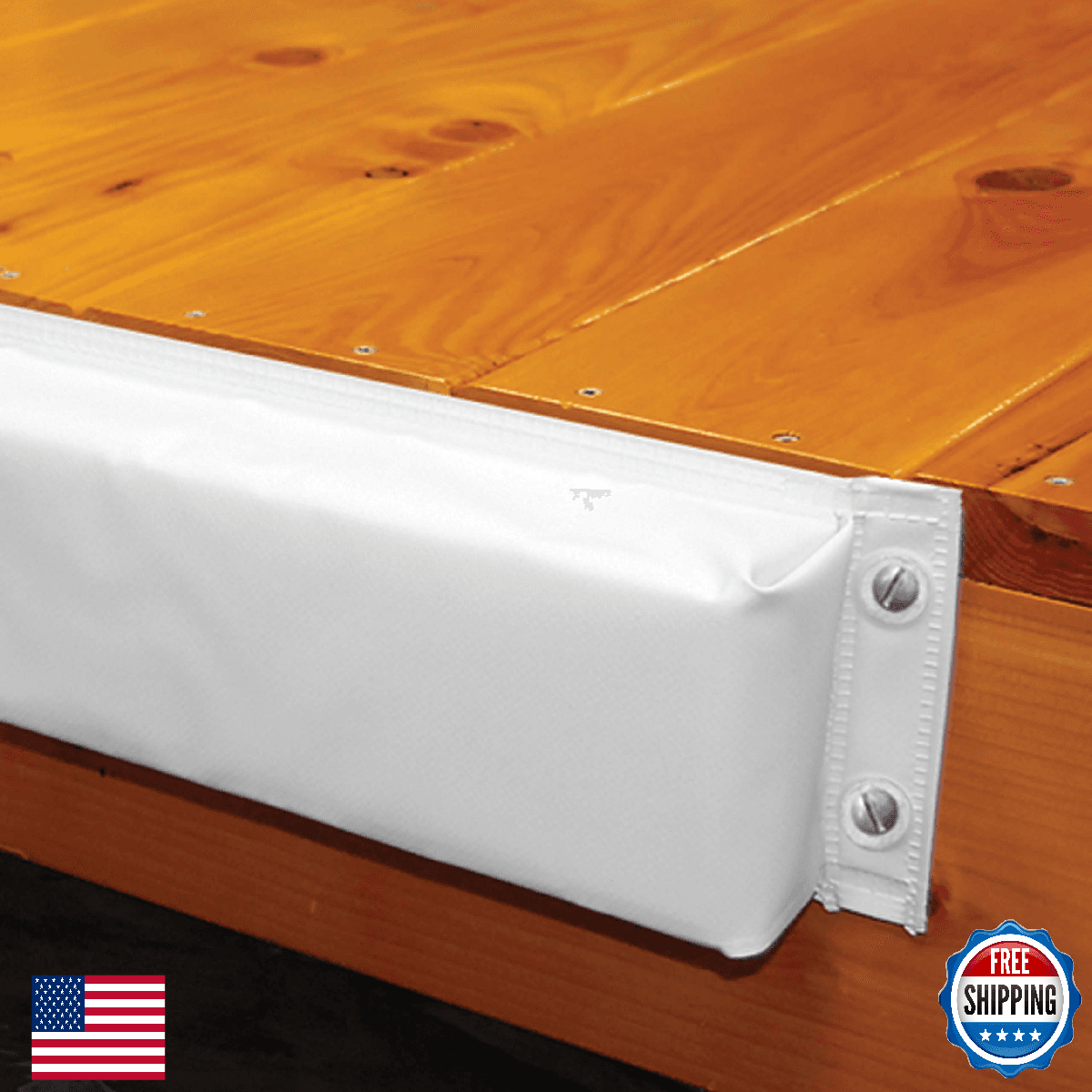 Taylor Made Hull-Saver Vinyl Covered Straight Dock Bumper White 24in L - Image 1