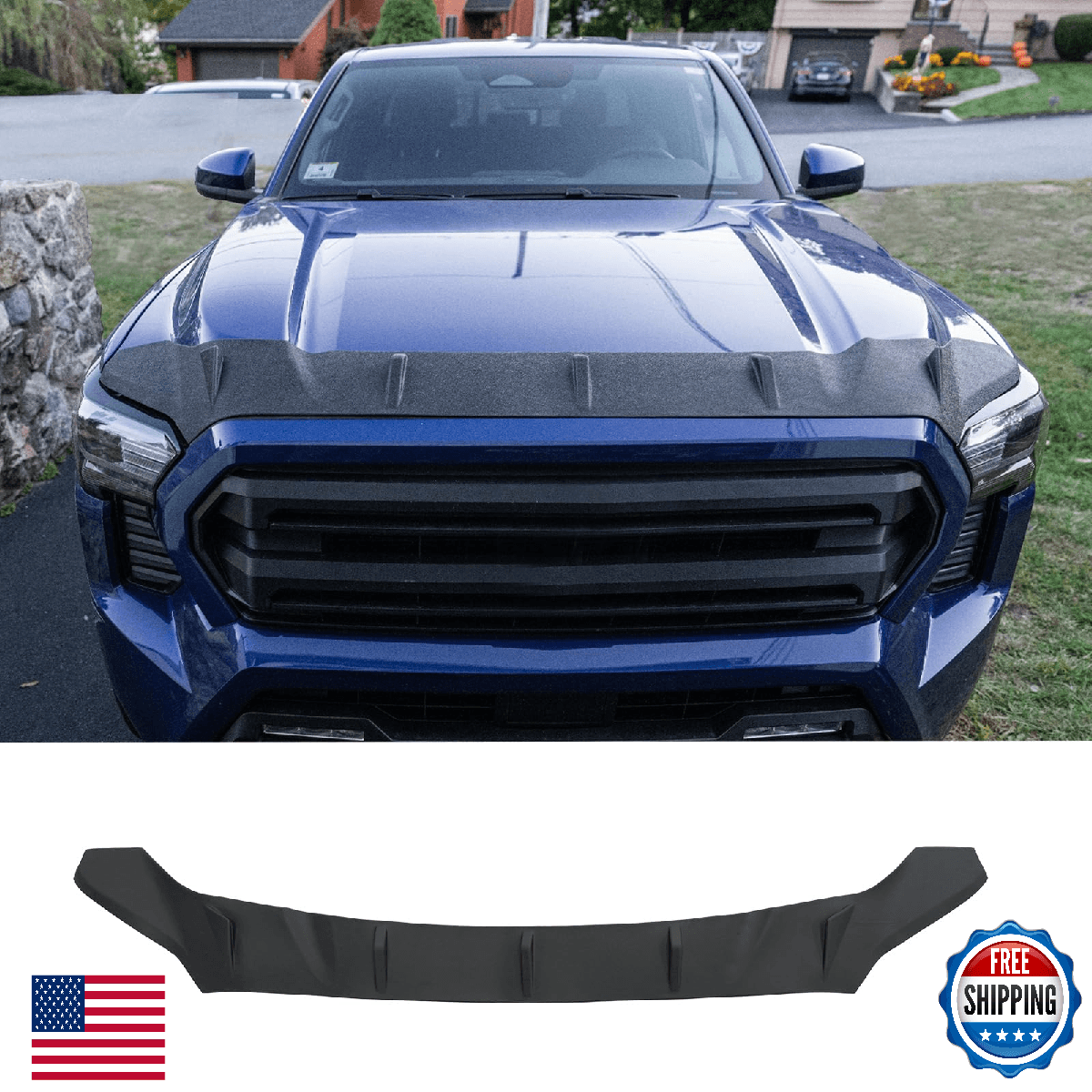 Zekzoop TPE Hood Protector Compatible with 2024 2025 2026 Toyota Tacoma 2025 202 - Image 1