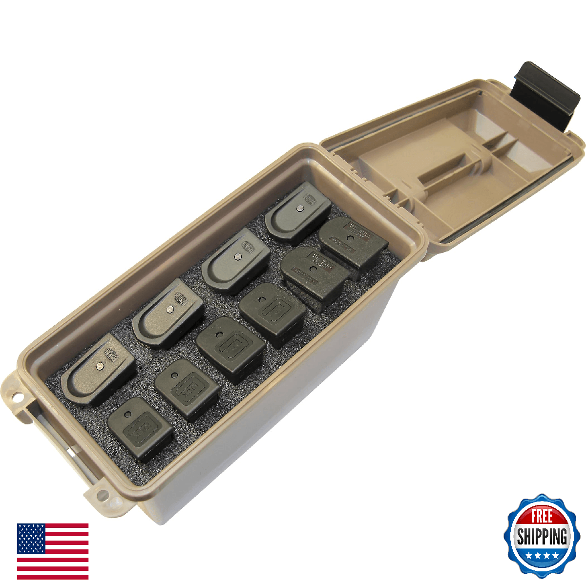 MTM TMCHG Tactical Handgun Pistol Magazine Can Storage Box, USA - Image 1