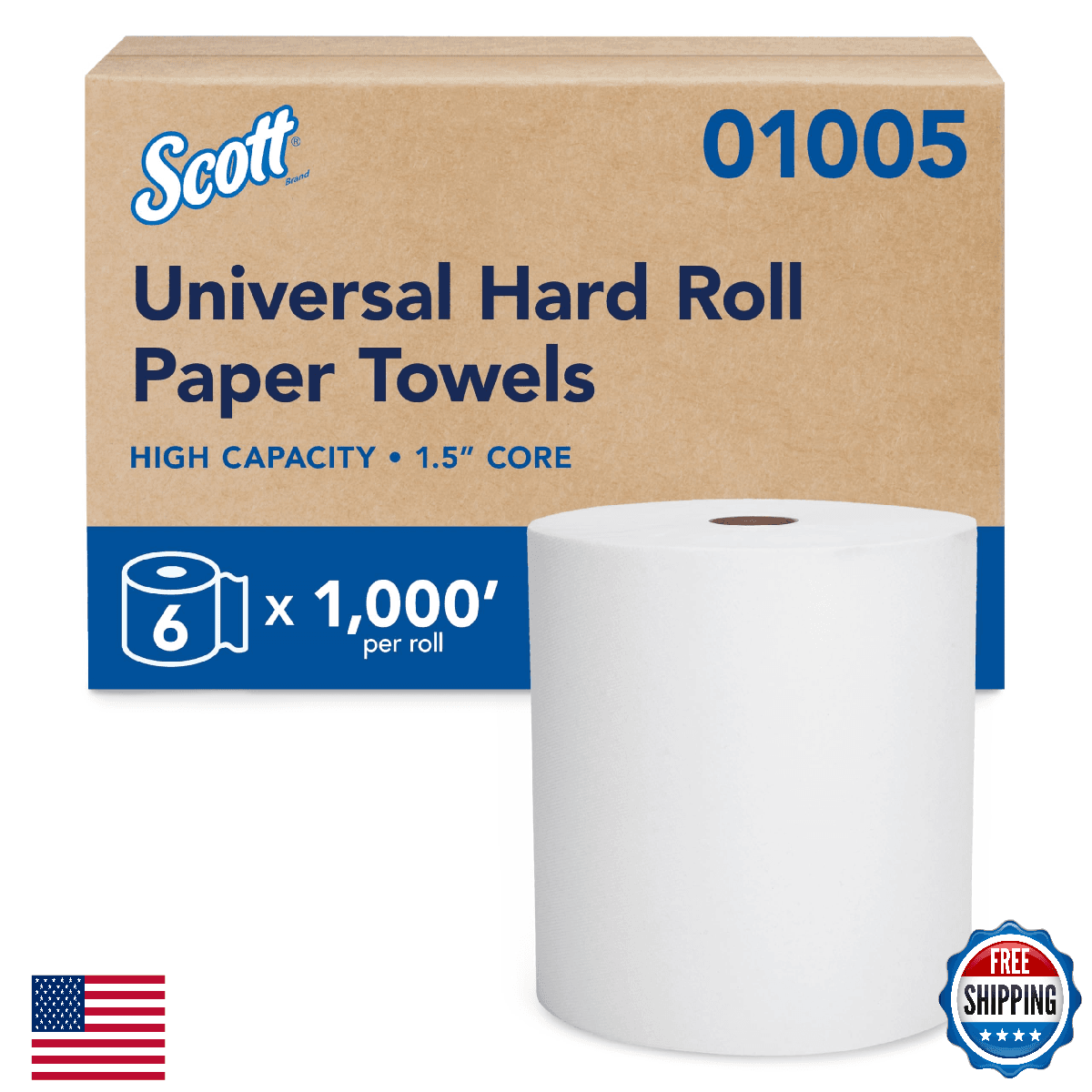 Scott Professional Essential Universal High-Capacity Hard Roll Paper Towels, Bul - Image 1