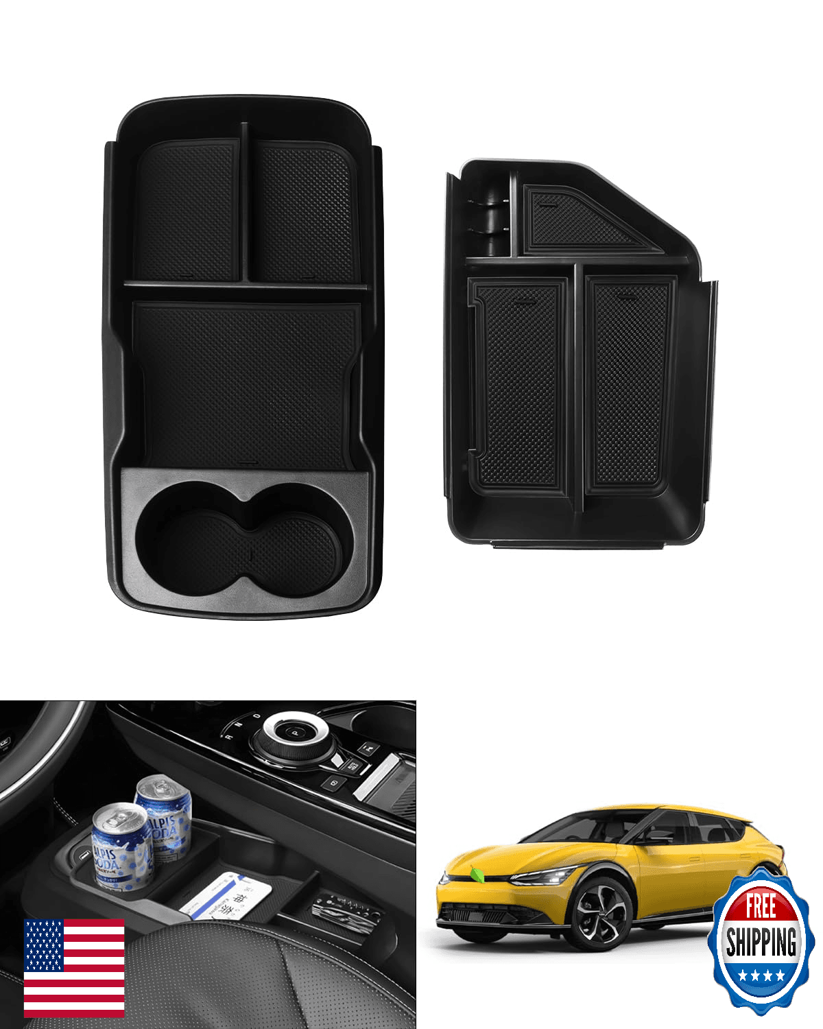 Autorder Console Organizer for Kia EV6 2022-2026 - Armrest Storage & Tray - Image 1