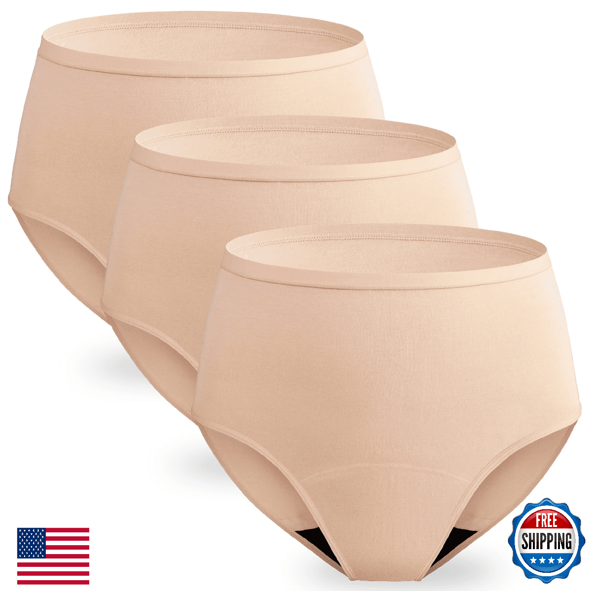 Women Leak Proof Incontinence Underwear Washable Absorbency Protective Postpartu - Image 1