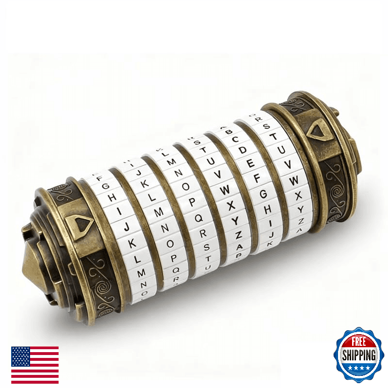 Unique Valentines Gift Cryptex Da Vinci Code Mini Cryptex Lock Puzzle Boxes with - Image 1