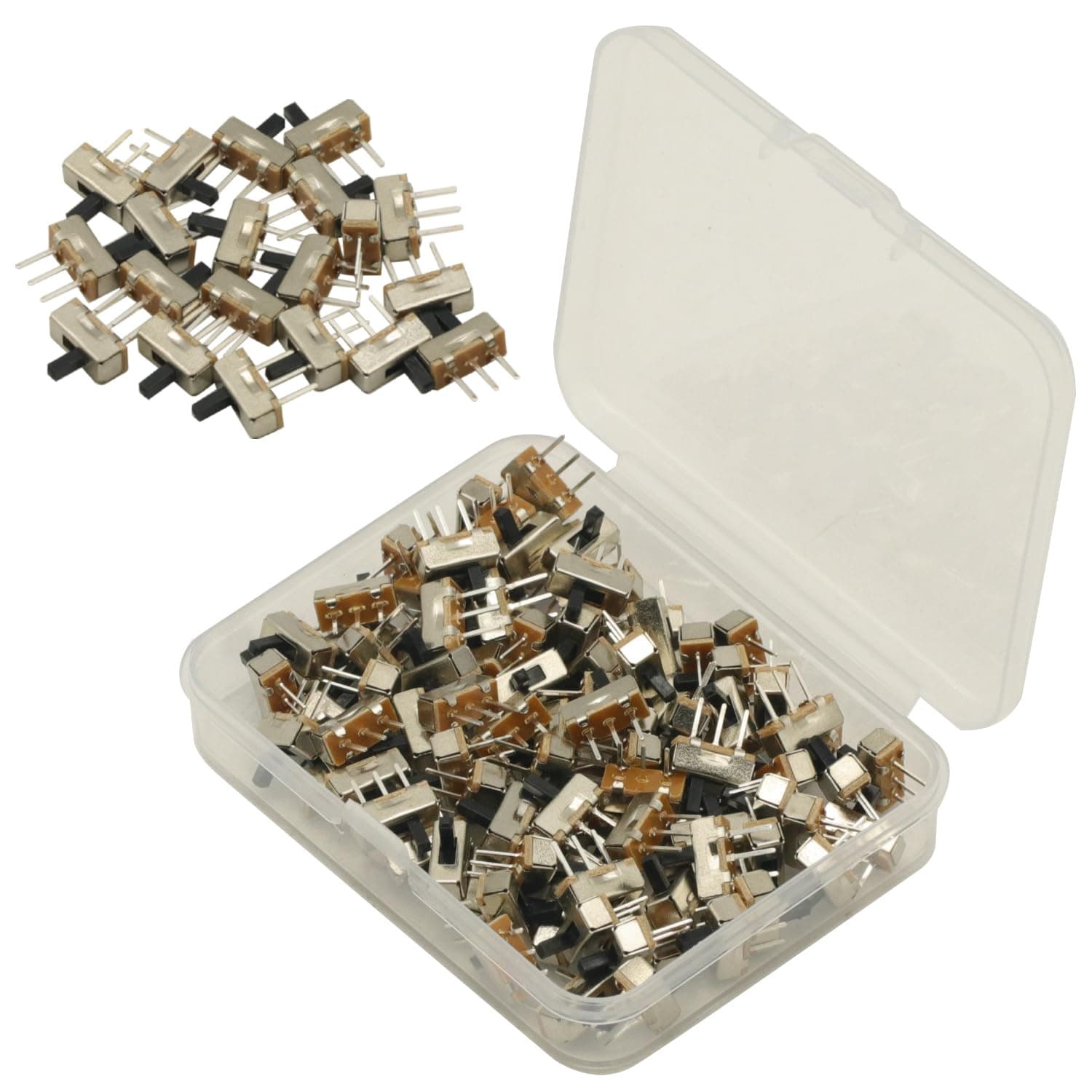 100x SS12D00G4 SPDT 1P2T 2-Position 3-Pin PCB Vertical Slide Switch Micro Toggle - Image 1
