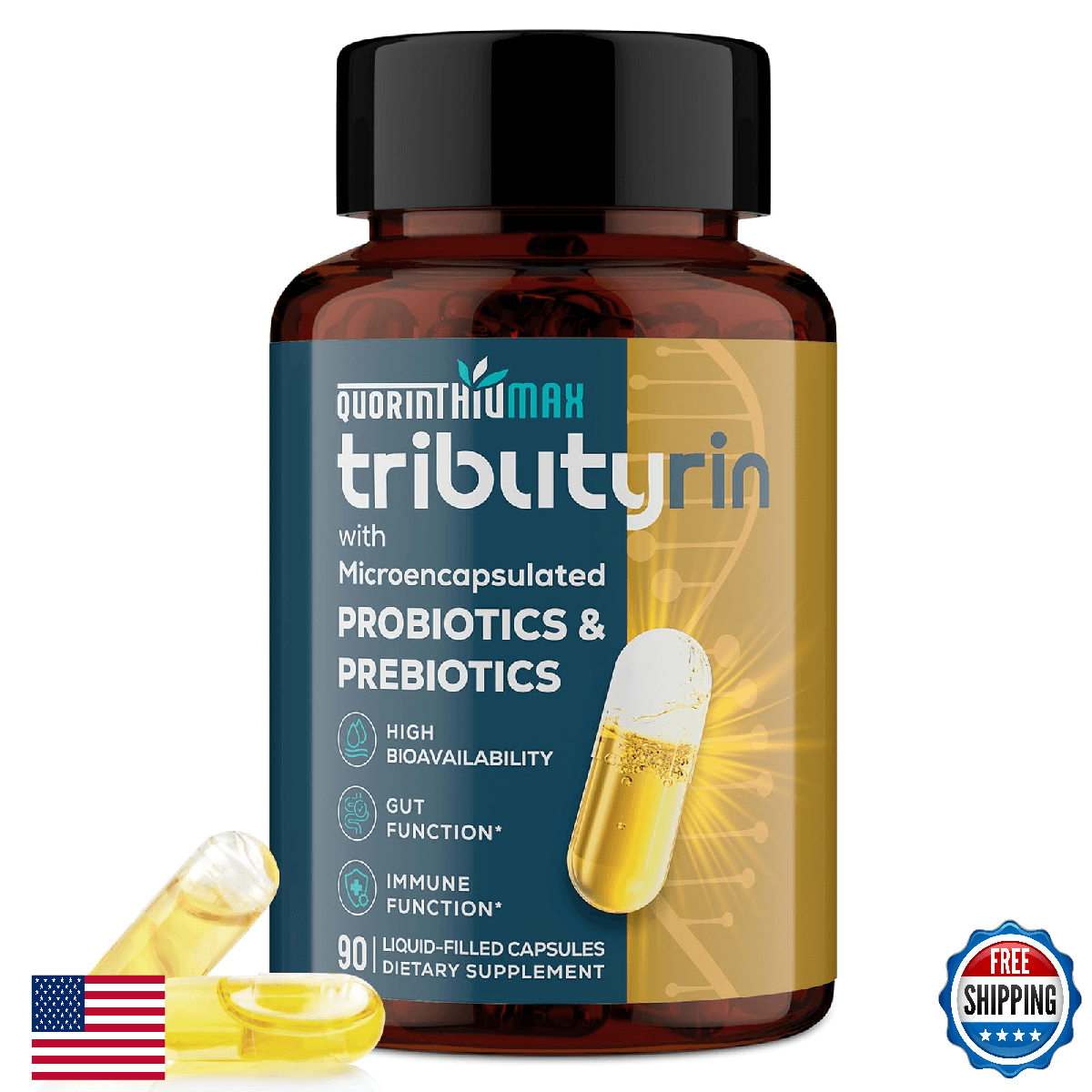 Tributyrin Supplement for Gut & Immune 800mg | High Bioavailability with Microen - Image 1