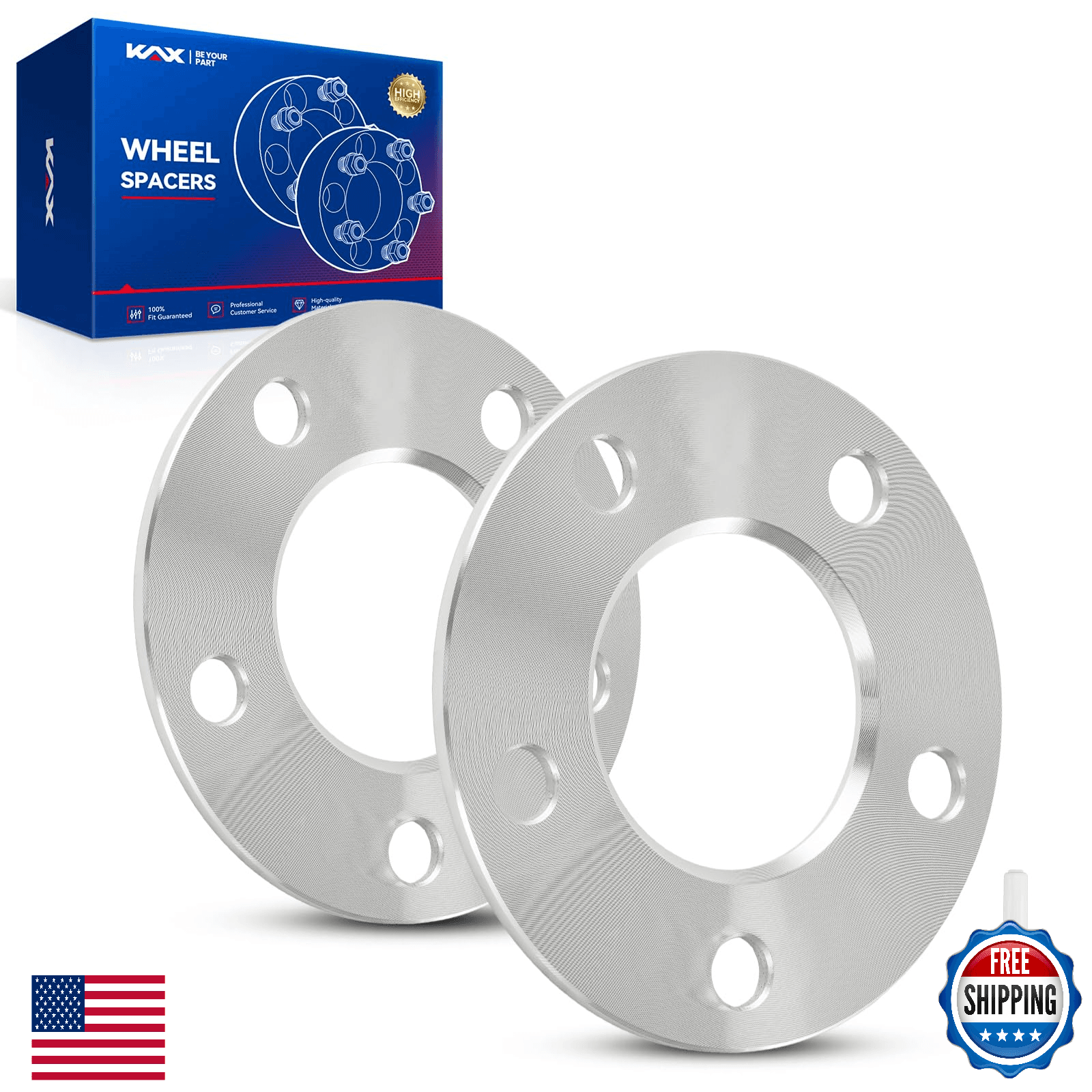 KAX 5x115 Wheel Spacers 5mm Lug Centric Fit Chevrolet Chevy Malibu Cruze Impala - Image 1