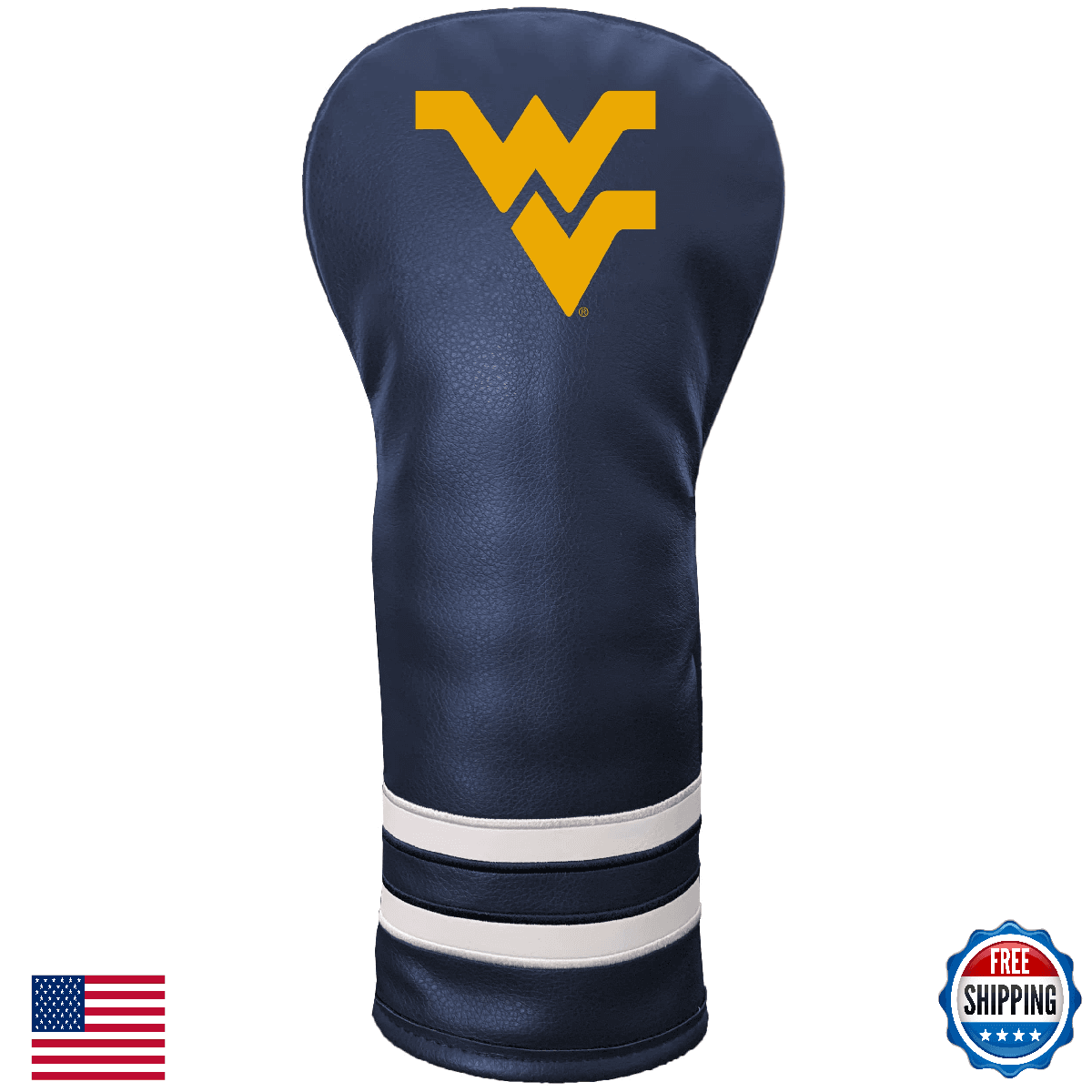 Team Golf NCAA West Virginia Vintage Fairway Headcover - All Fairway/Hybrid Club - Image 1