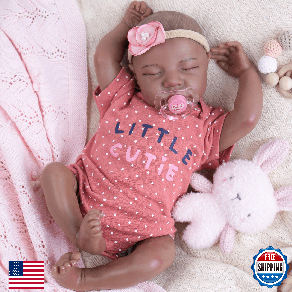 Milidool Reborn Baby Doll Black Girl 18-Inch Realistic Lifelike African American - Image 1