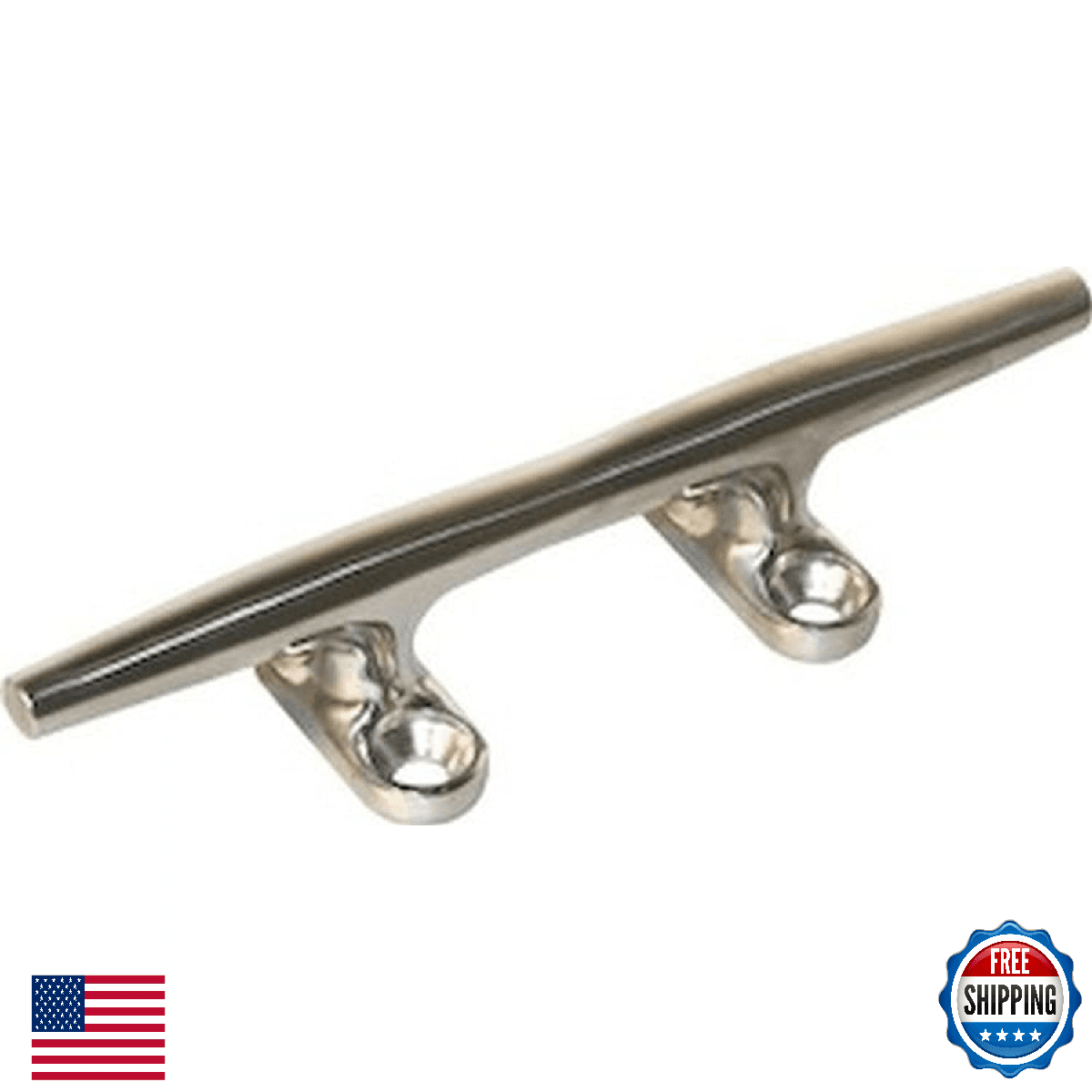 SeaSense 8" Stainless Steel Cleat - Marine Grade 316 Corrosion-Free - Image 1