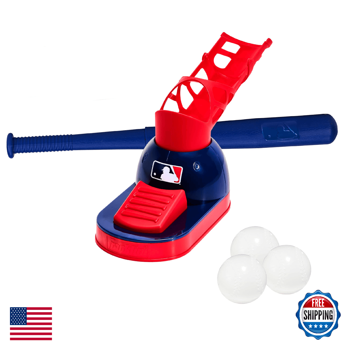 Franklin Sports Kids Baseball Pitching Machine - Pop A Pitch Batting Machine - Image 1
