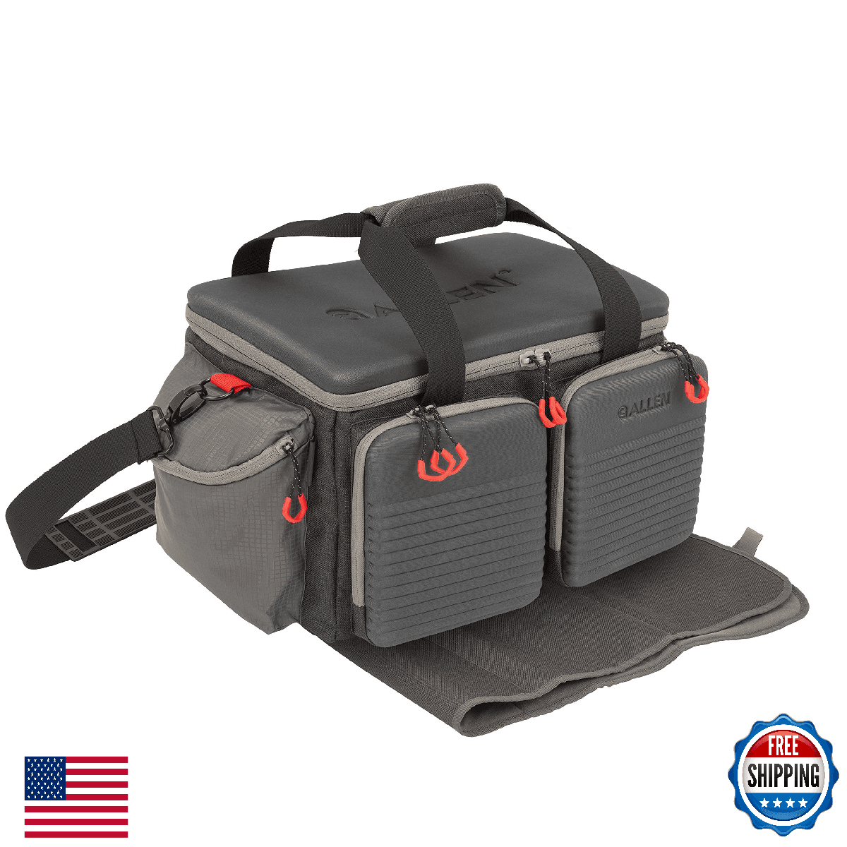 Allen Company Competitor Gun Range Bag w/ Tote, Lockable, Rollout Mat - Image 1