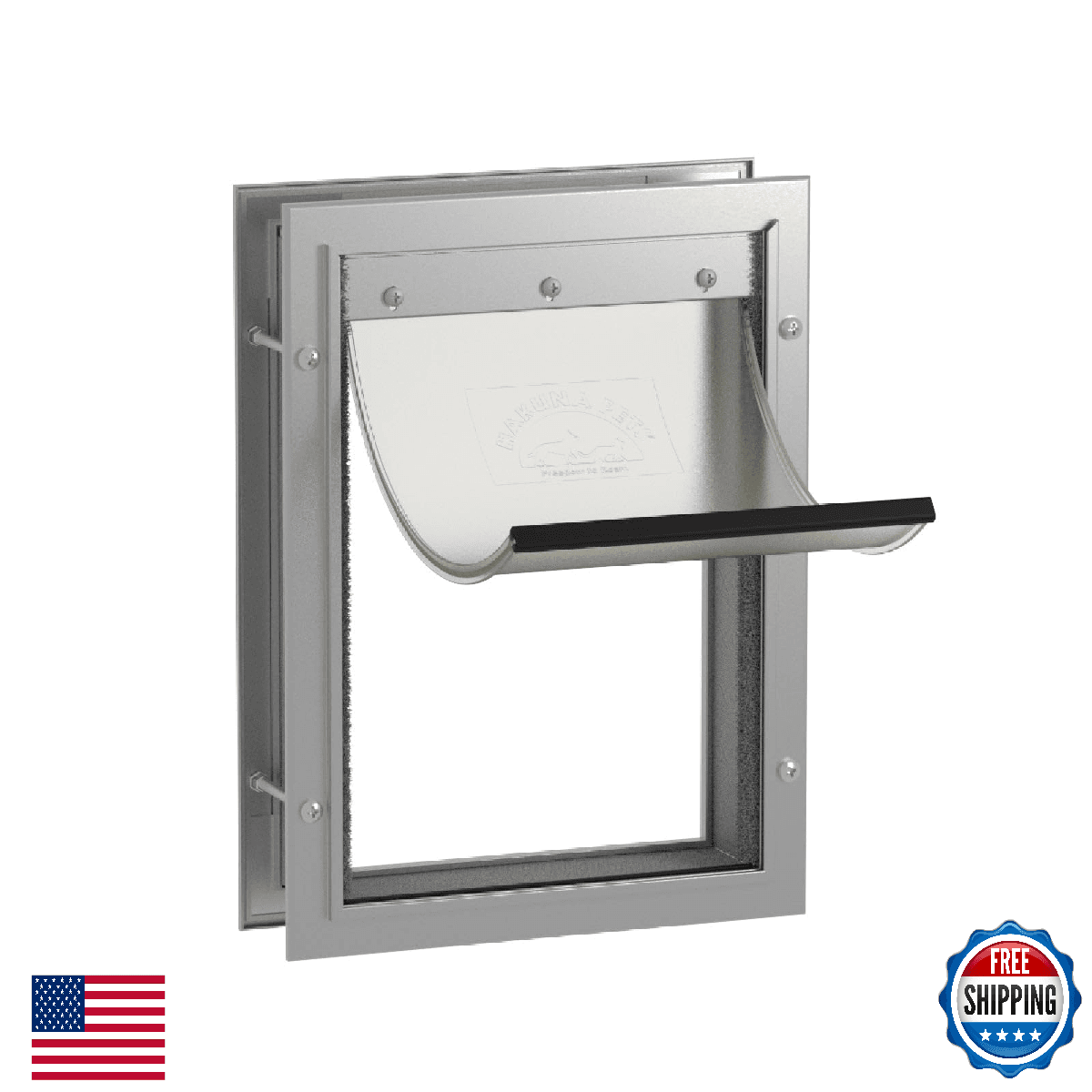 Hakuna Pets Deluxe Aluminum Pet Door, 2-Way Lock, For Cats & Dogs up to 42lbs - Image 1