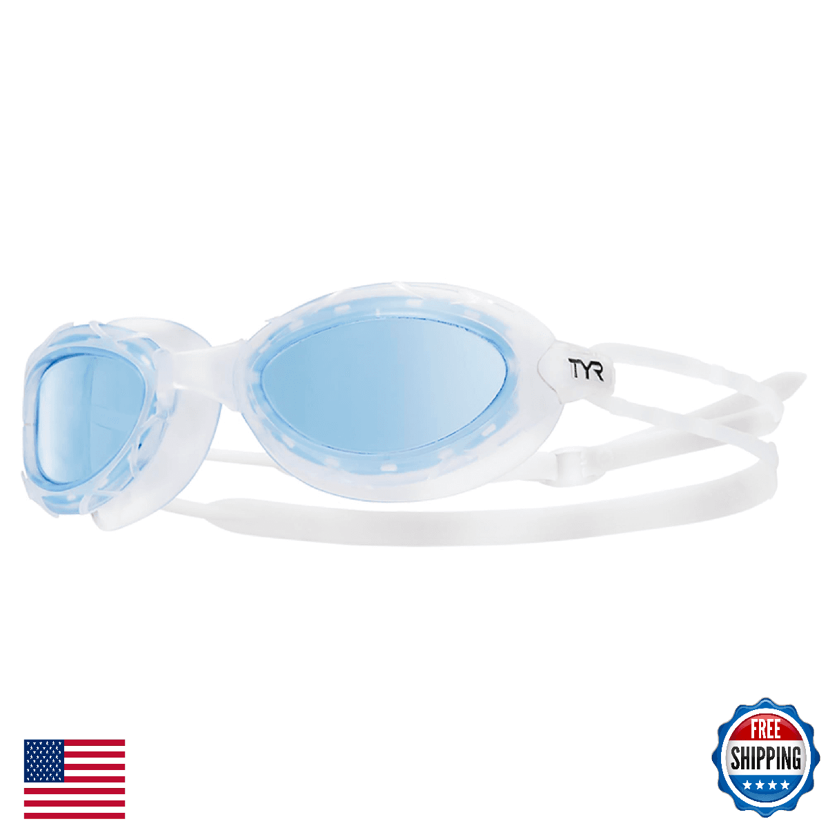TYR Nest Pro Performance Goggle - Blue - Wide Peripheral, Open Water - Image 1