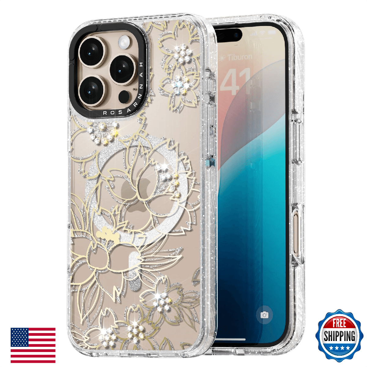 Rosarnnah Magnetic iPhone 16 Pro Magsafe Case Cute Durable Shockproof 6.6ft Drop - Image 1