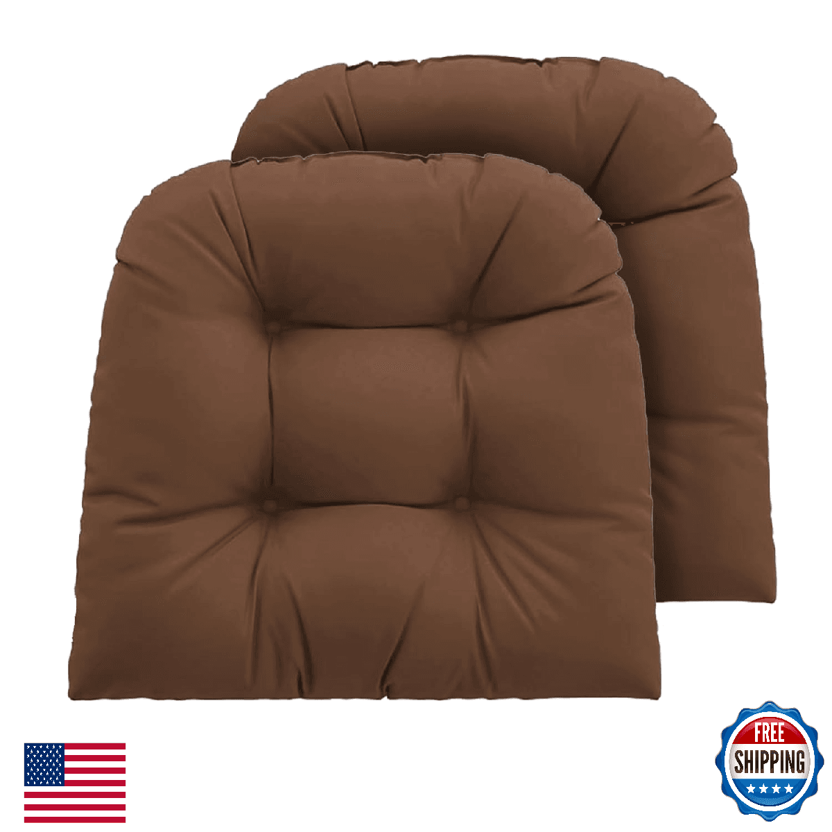 Zanwu Hwyd Outdoor Chair Cushions Set of 2 19x19x4 Inch Waterproof Fade-Resistan - Image 1