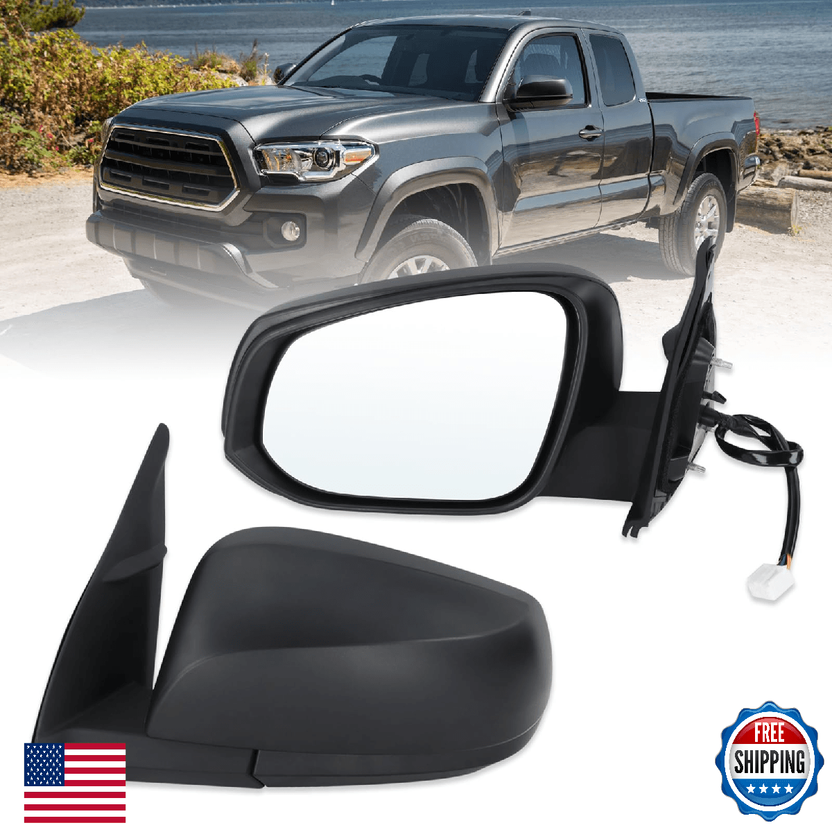 Lqito Left Driver Side Mirror Compatible With 2016 2017 2018 2019 2020 2021 2022 - Image 1