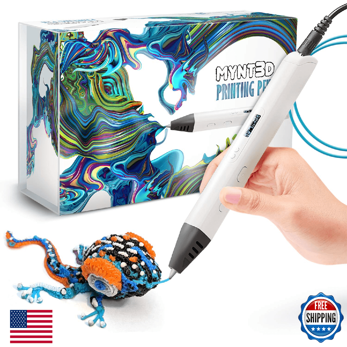 MYNT3D Professional Printing 3D Pen with OLED Display - Image 1