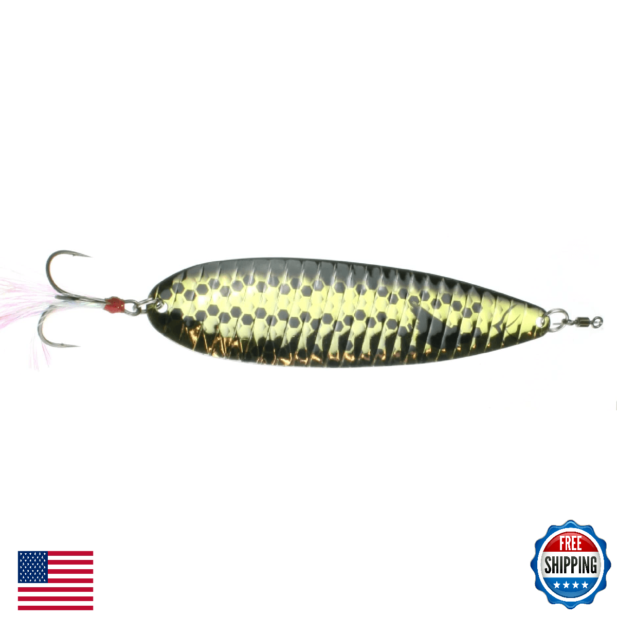 Nichols Lures 8FS18-35 8" Ben Parker Magnum Flutter Spoon 3.5oz Sand Bass - Image 1