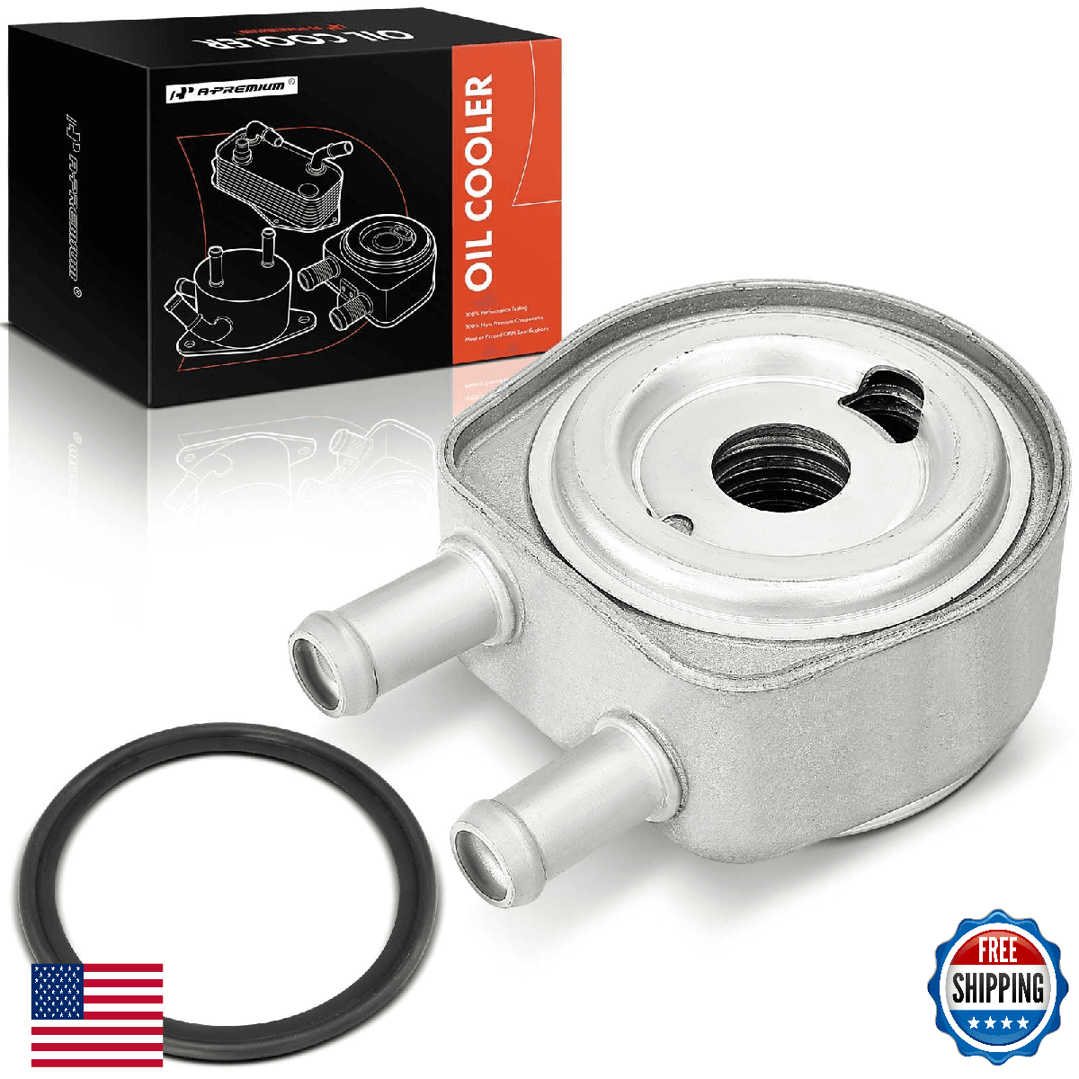 A-Premium Engine Oil Cooler Compatible with Hyundai Santa Fe, Sonata & Kia Optim - Image 1