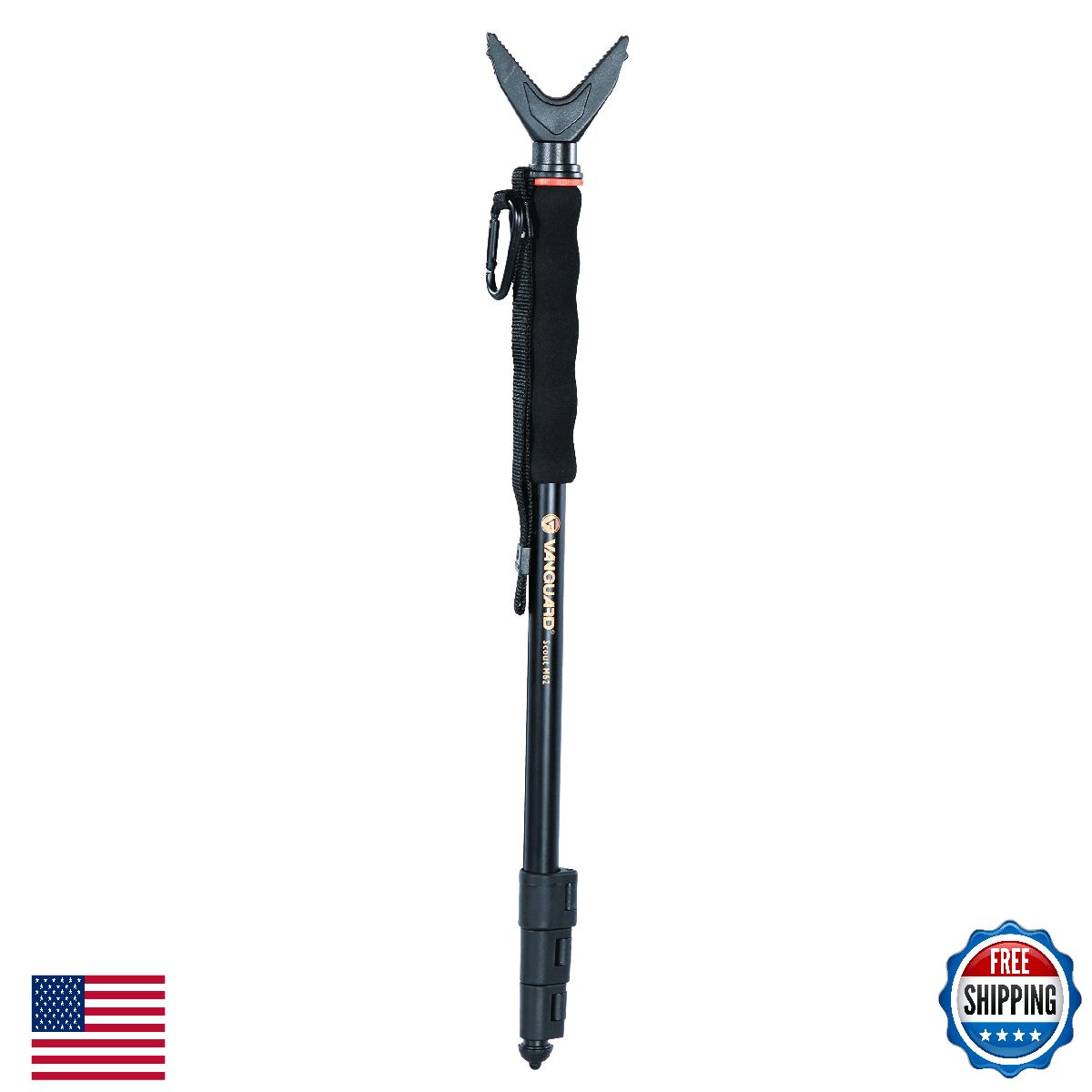 Vanguard Scout M62 Gun Pod w/ V-Yoke, Quick Flip Locks, Foam Grip - Image 1