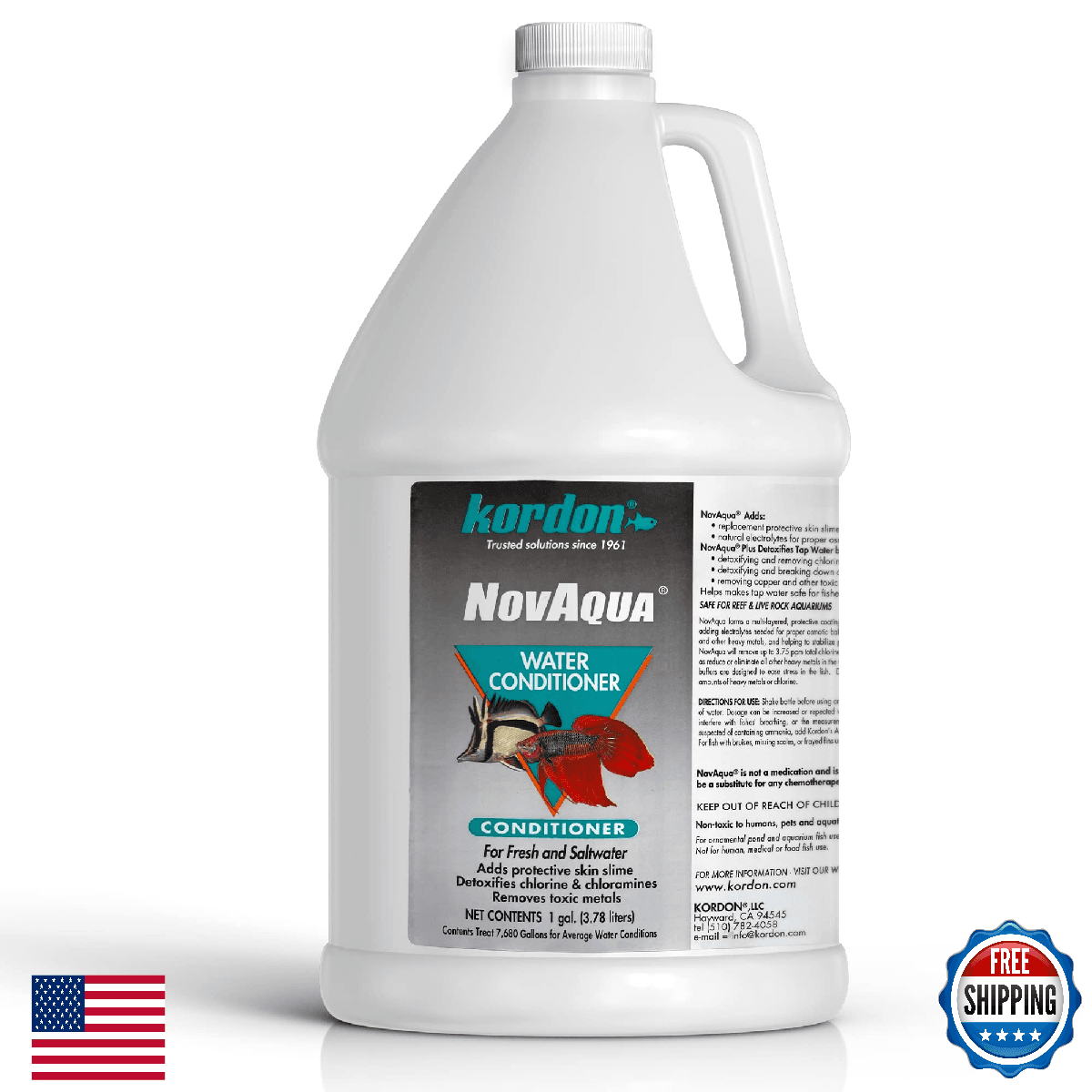 KORDON Novaqua Aquarium Water Conditioner for Freshwater & Saltwater – Instantly - Image 1
