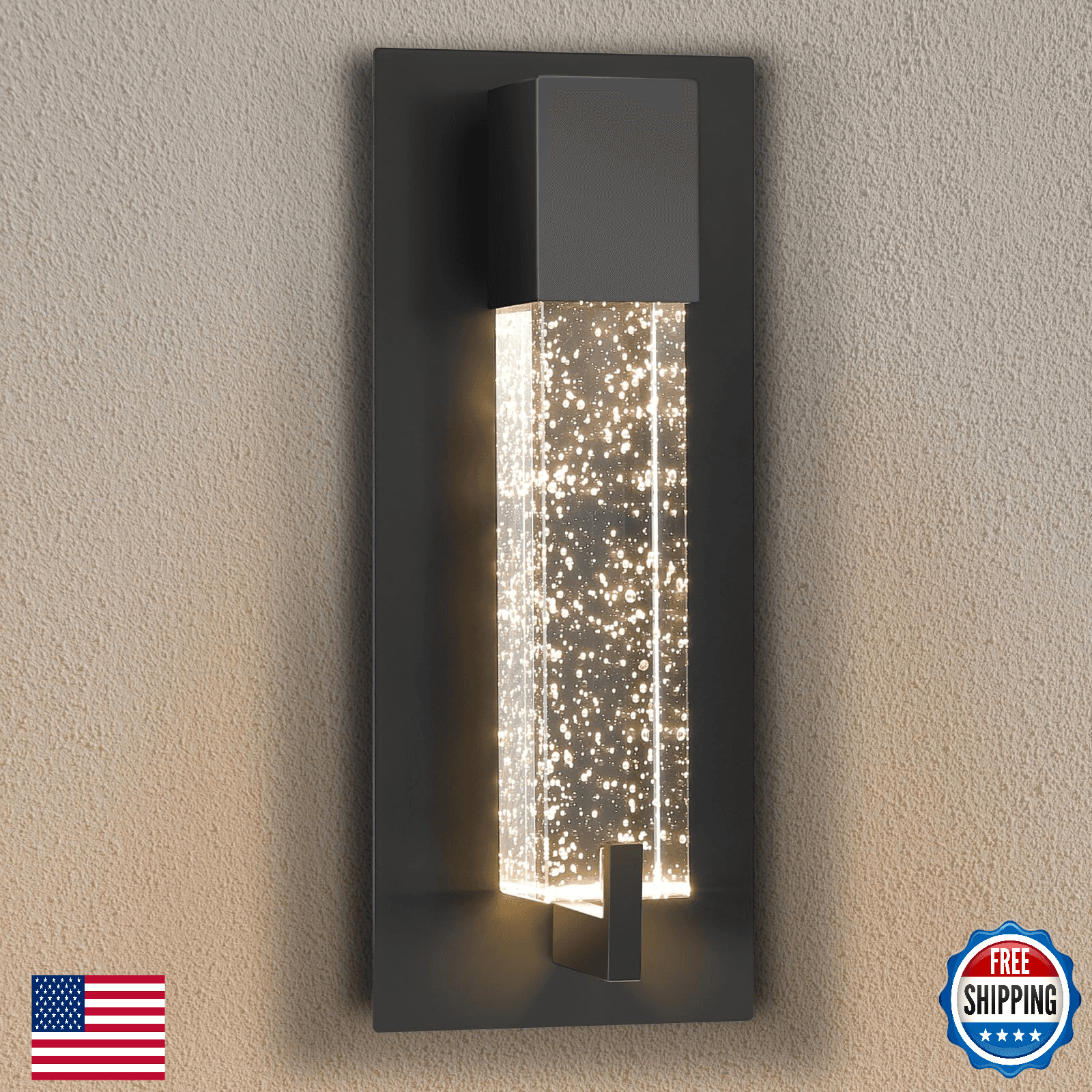 WOSHITU LED Wall Sconce Light 11 Inch Black Modern Wall Lighting Dimmable 3000K - Image 1