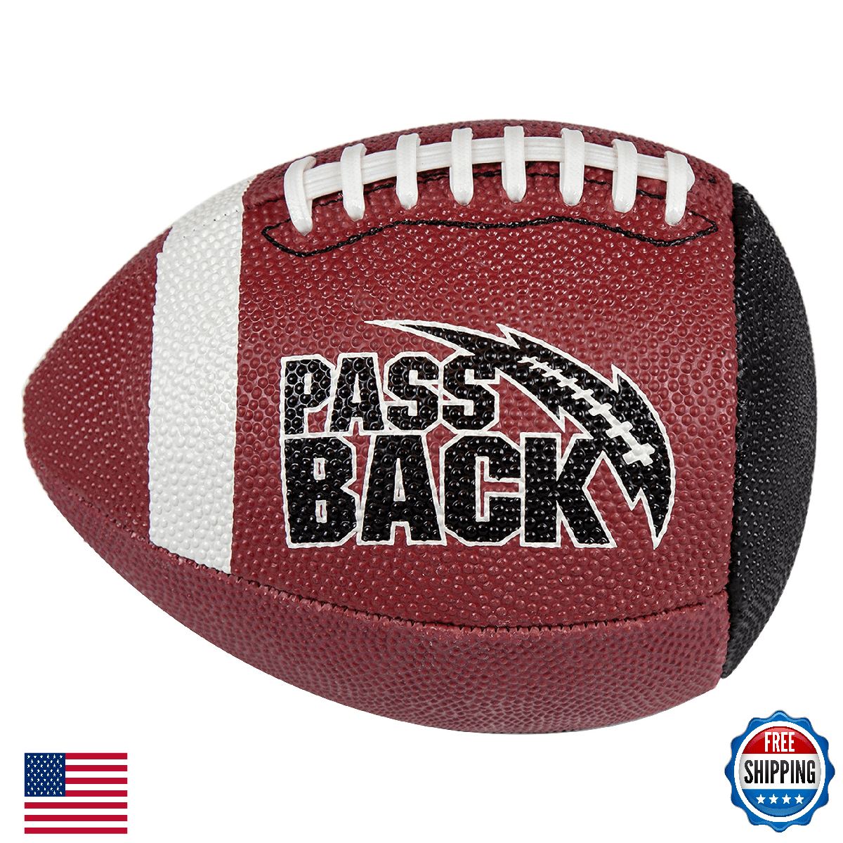 Passback Junior Rubber Football Ages 9-13 Youth Training Ships Deflated - Image 1
