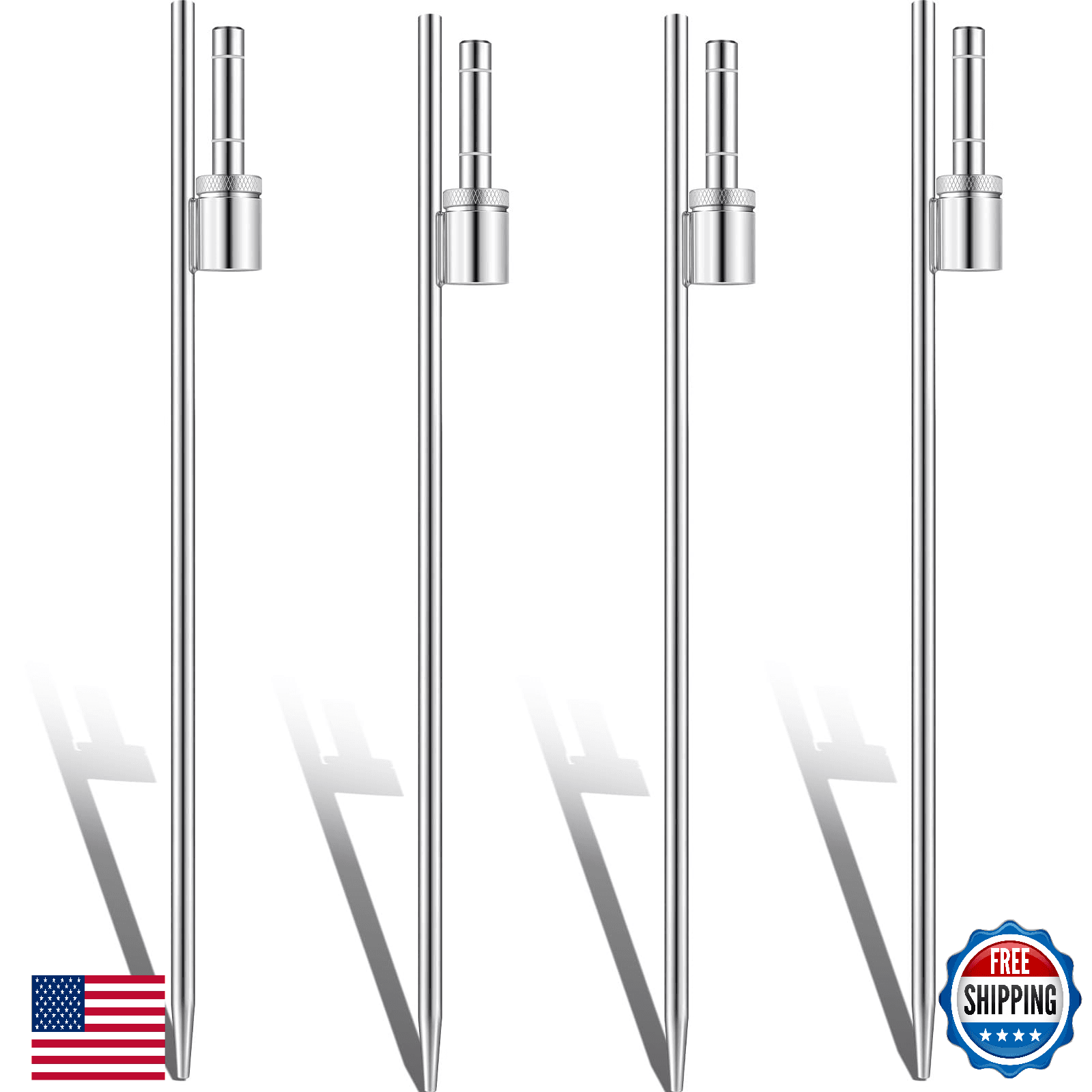 Pelopy Feather Flag Ground Spike Ground Stake Flag Base Heavy Duty Flag Pole Hol - Image 1