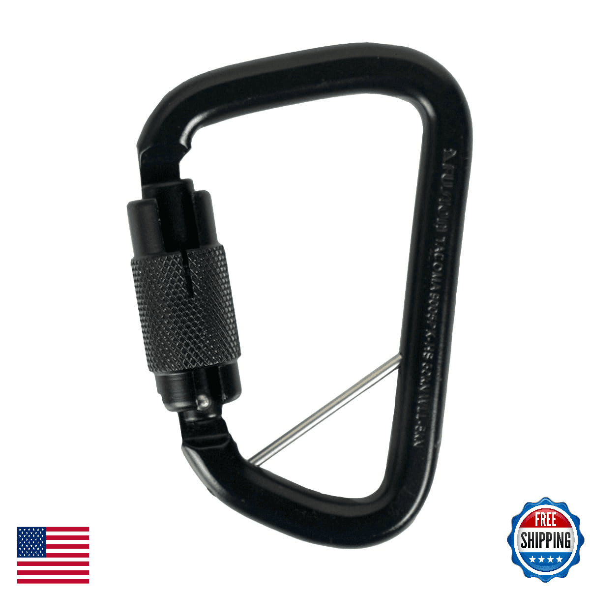 Fusion Climb Tacoma Steel Auto-Lock Carabiner 50kN Black Industrial - Image 1