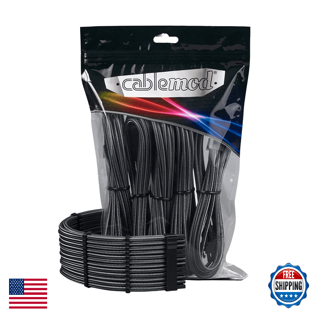 CableMod Pro ModMesh 12VHPWR StealthSense Cable Extension Kit Carbon 1 - Image 1