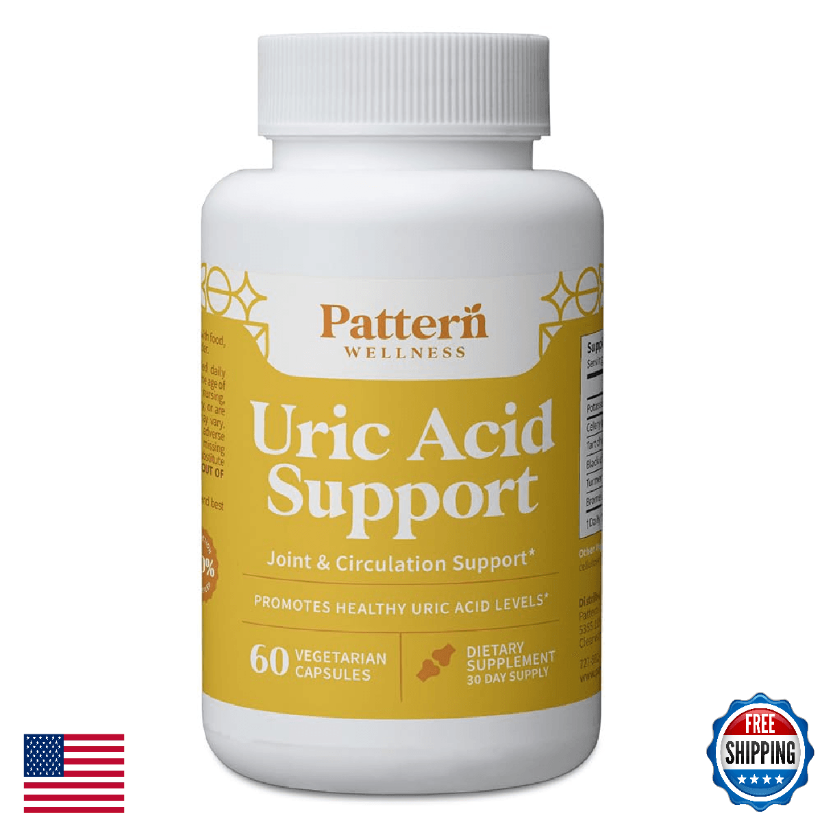 Pattern Wellness Uric Acid Support Supplement - Joint Health - Image 1