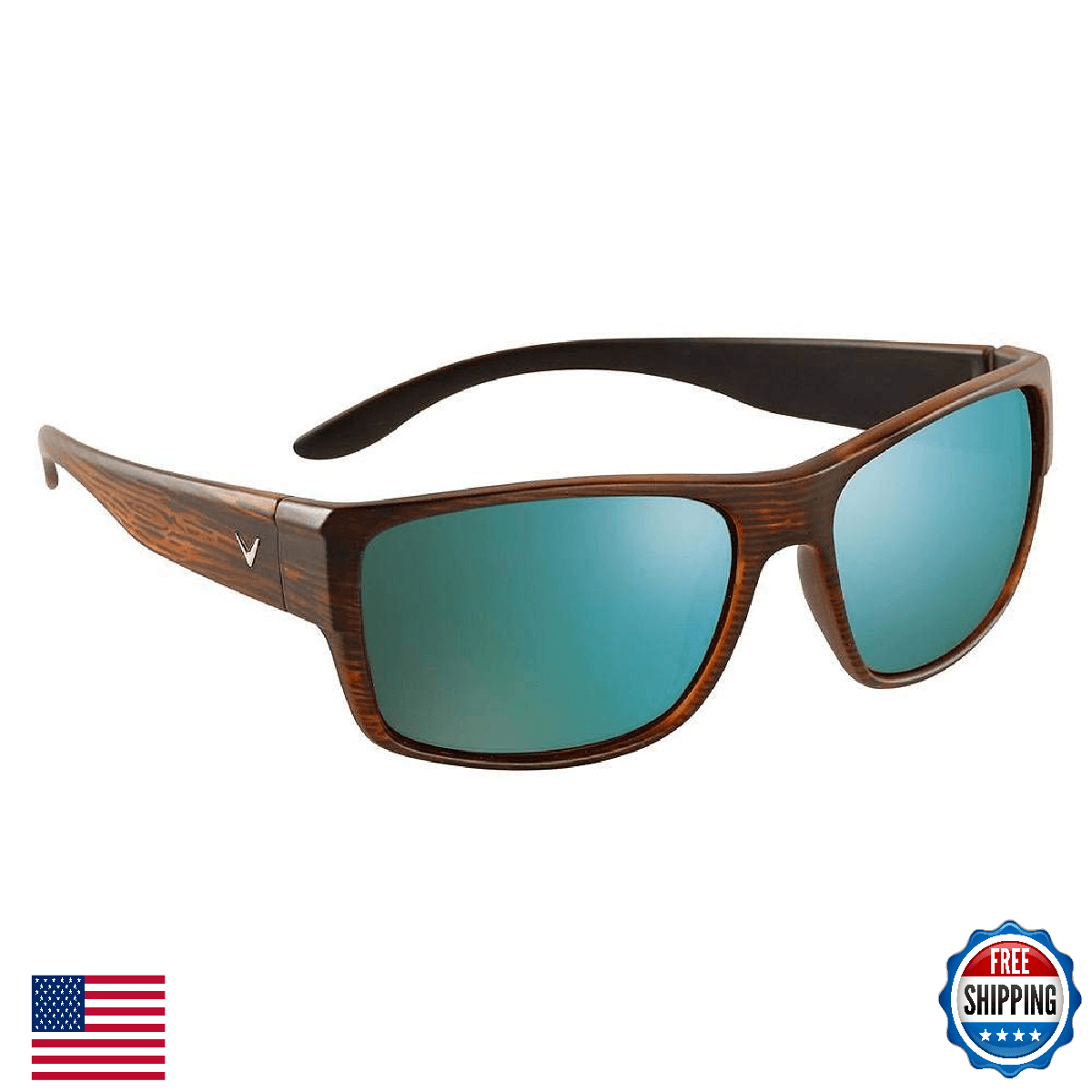Callaway Sungear Merlin Golf Sunglasses, Tortoise - P2X Lenses, Glare Reduction - Image 1