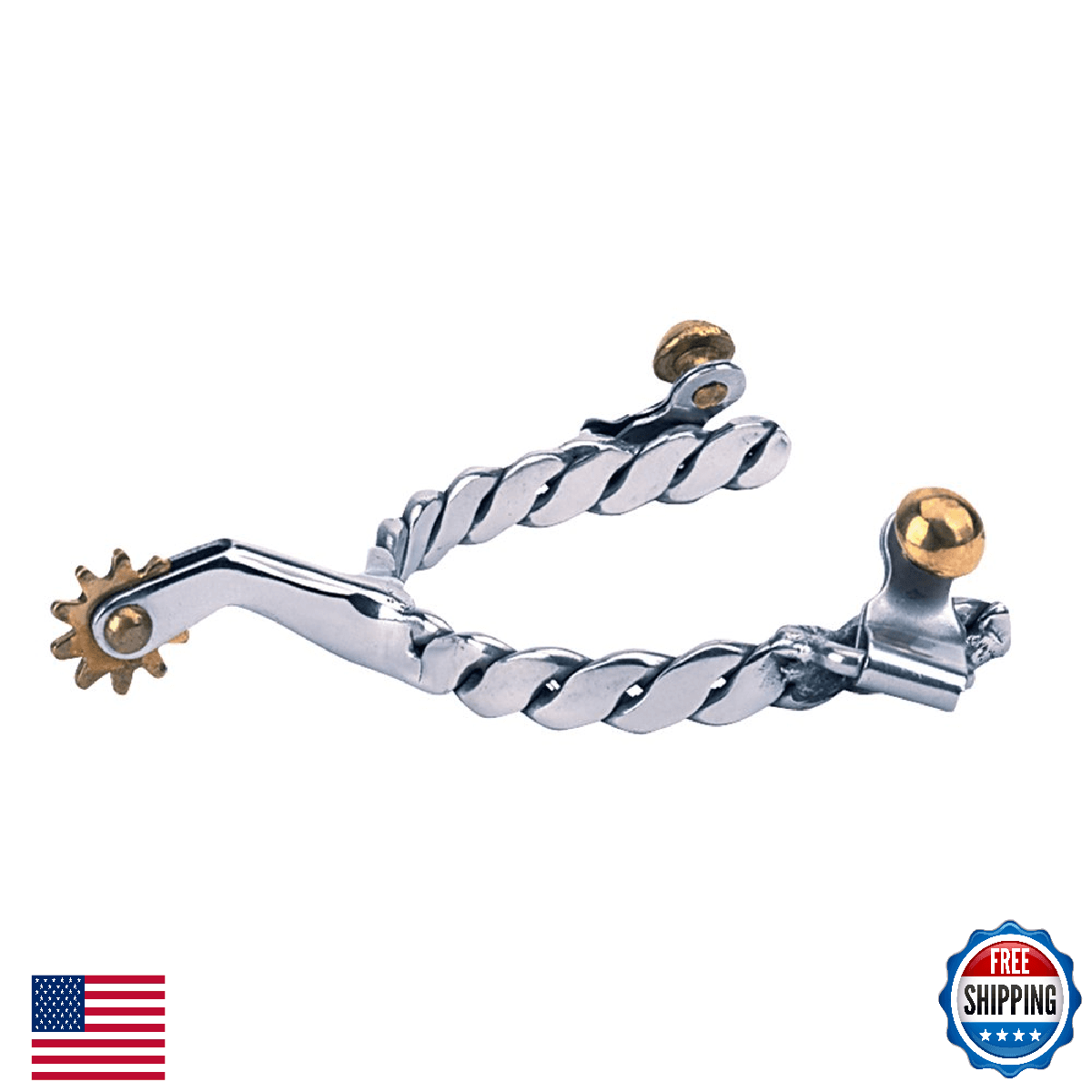Weaver Leather Roping Horse Spurs, Submarine, 1.75"; Ladies' Size - Image 1