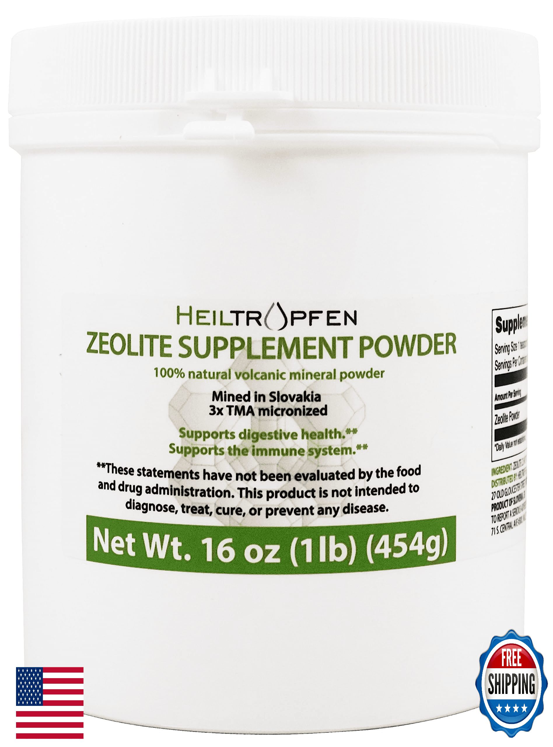 Heiltropfen Zeolite Powder 3X Activated 1lb 454g | Digestive & Immune Support - Image 1
