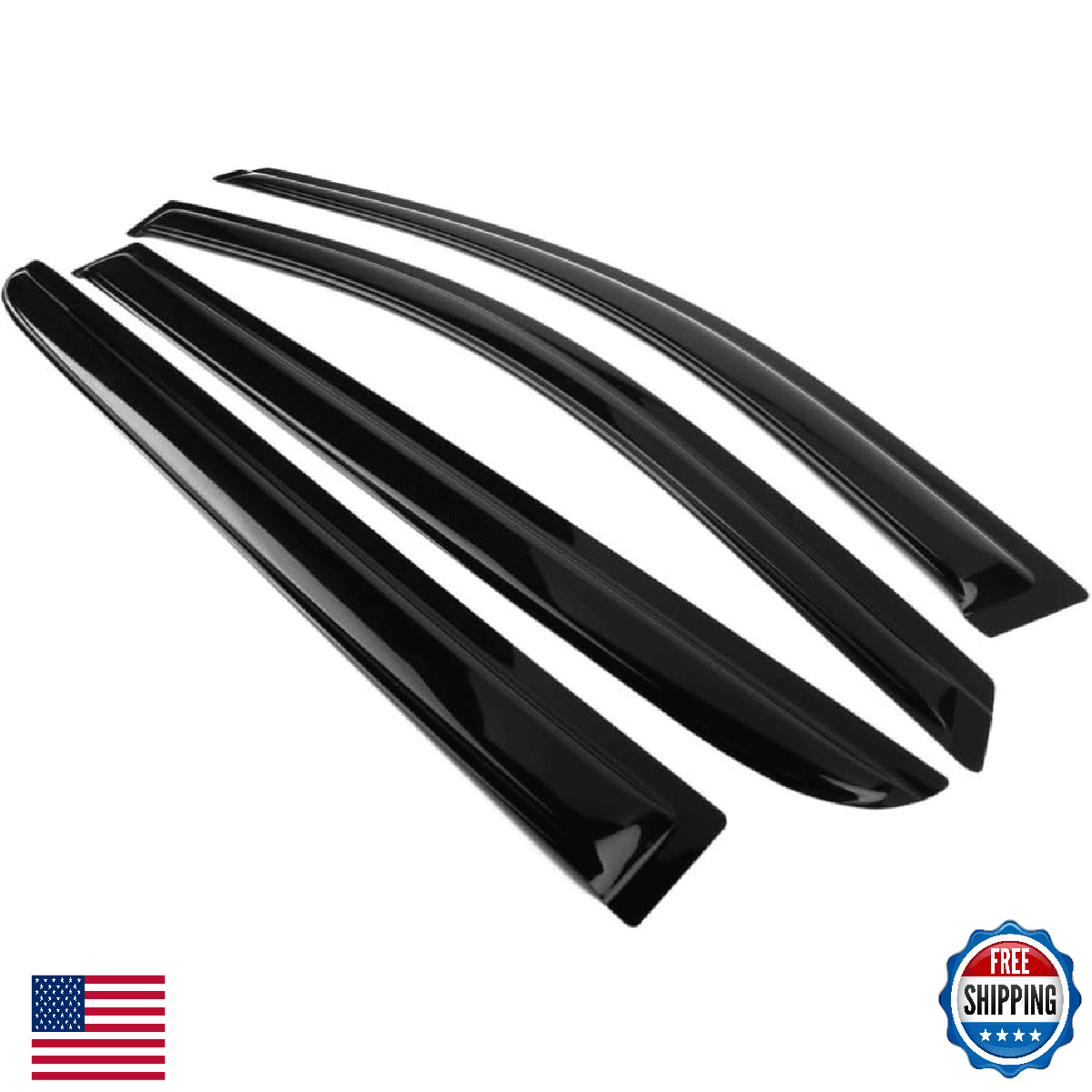 Tape On Window Visors Fits for 2005-2007 Honda Odyssey, Side Auto Window Wind De - Image 1