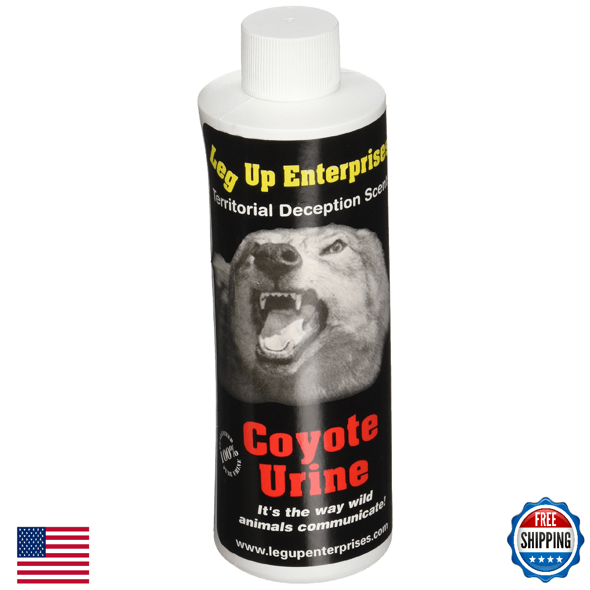 Leg Up Enterprises 91200 Real Coyote Urine, 8-Ounce Garden Pest Repellent - Image 1