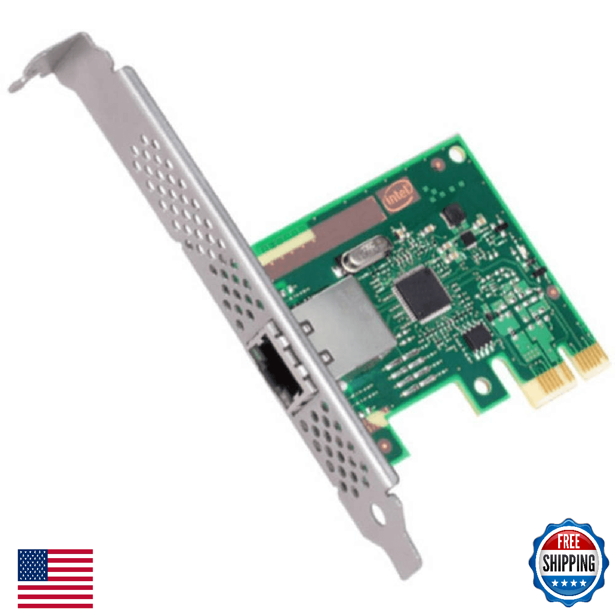 Intel 1x RJ45 1Gbps PCI-E X1 I210-T1 1210 1W Eee Full Height LP Bracket Box I210 - Image 1