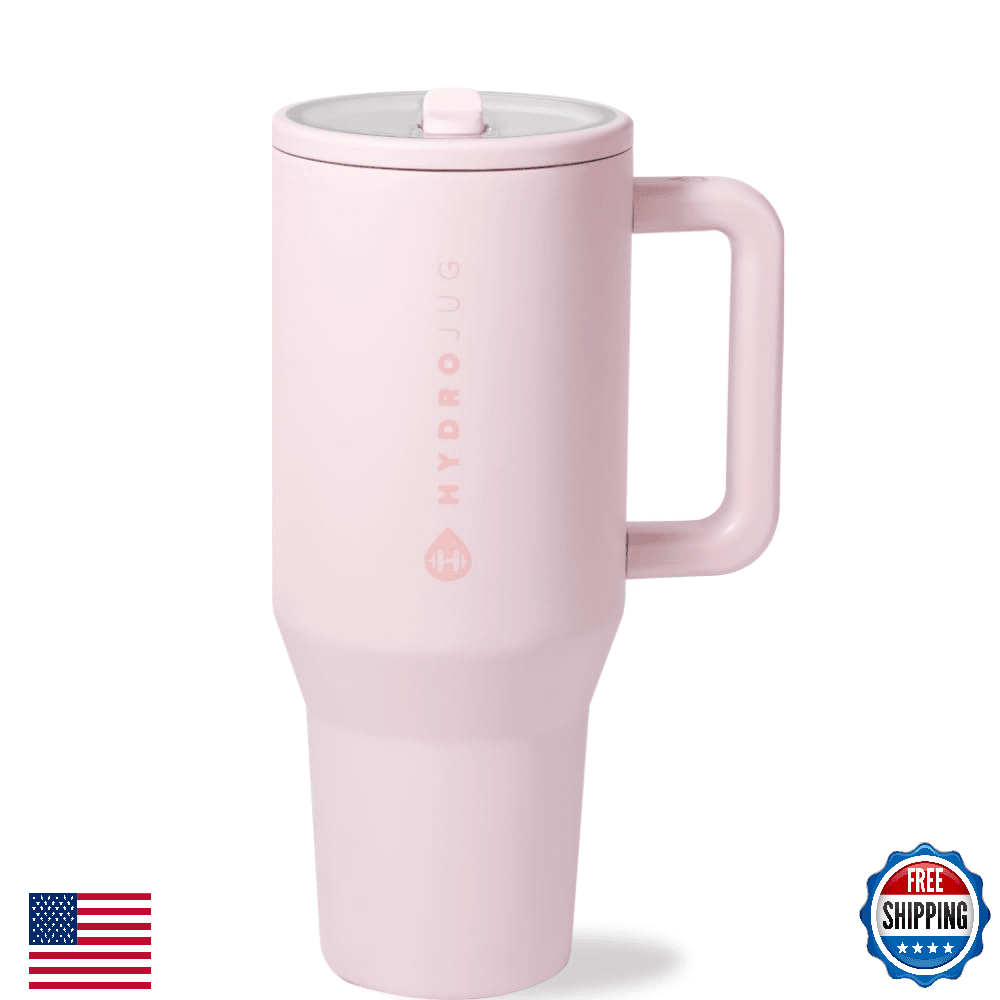 HydroJug Traveler 32oz Water Bottle Handle Flip Straw Leak Resistant Stainless S - Image 1