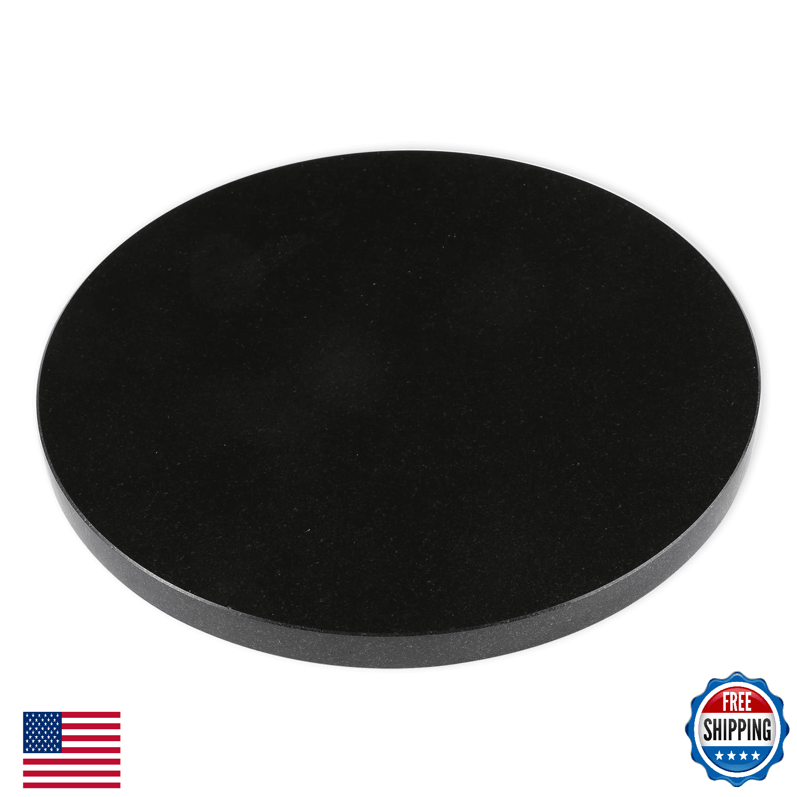 Koville African Natural Marble Cutting Board 11in Round Hand Crafted Cheese Char - Image 1