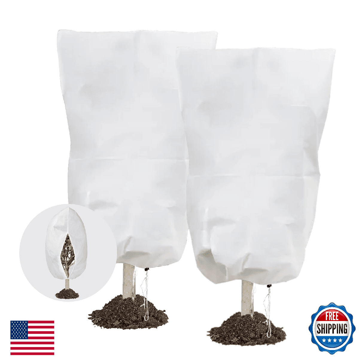 Kijamilee Plant Covers Freeze Protection, 78" x 98" 2.5oz/yd² Reusable Frost Clo - Image 1