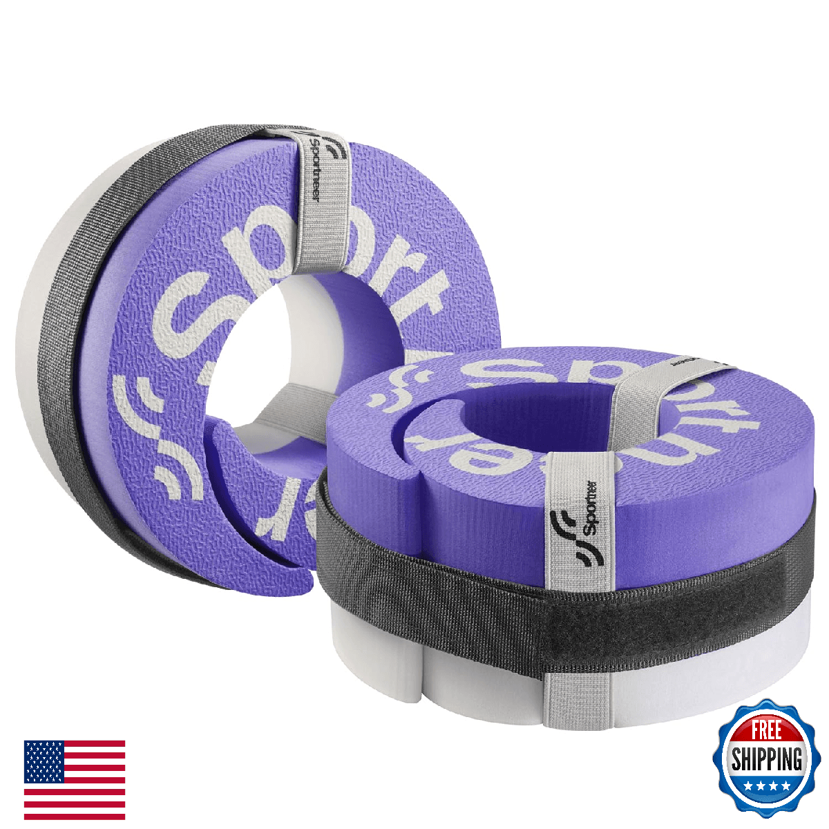 Sportneer Foam Aquatic Cuffs Exercise Equipment Water Aerobics Float Ring with A - Image 1