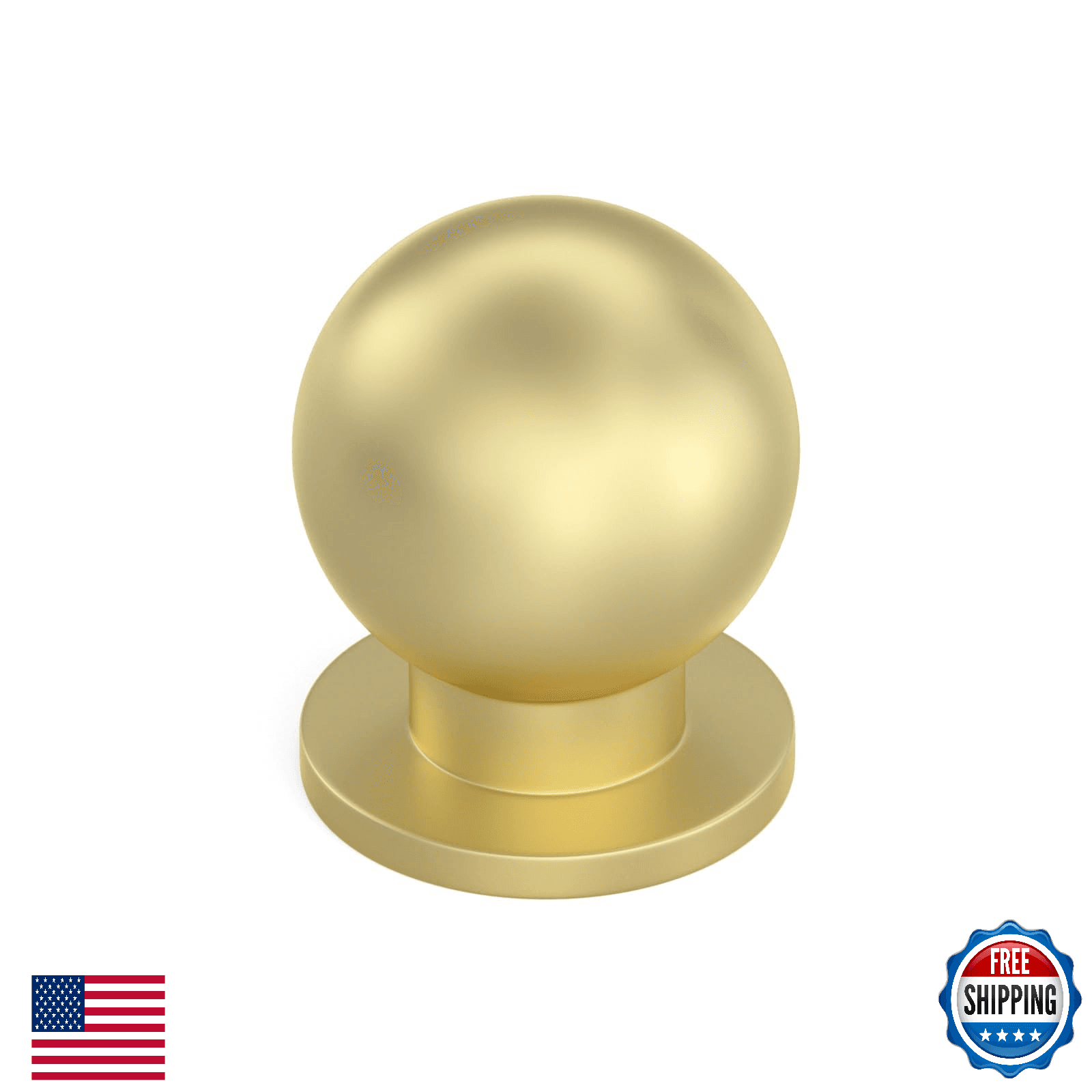 homdiy 20 Pack Matte Gold Cabinet Knobs Round Brass Drawer Dresser Handle - Image 1