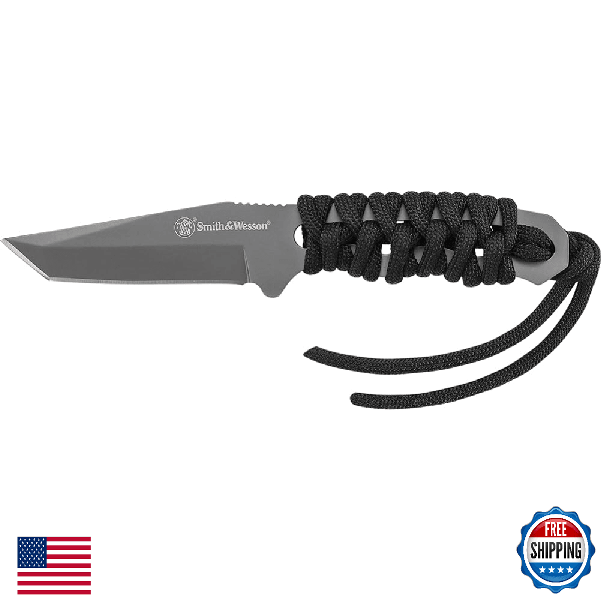 Smith & Wesson SW910TAM 5.9in High Carbon S.S. Full Tang Neck Knife 2.8in - Image 1