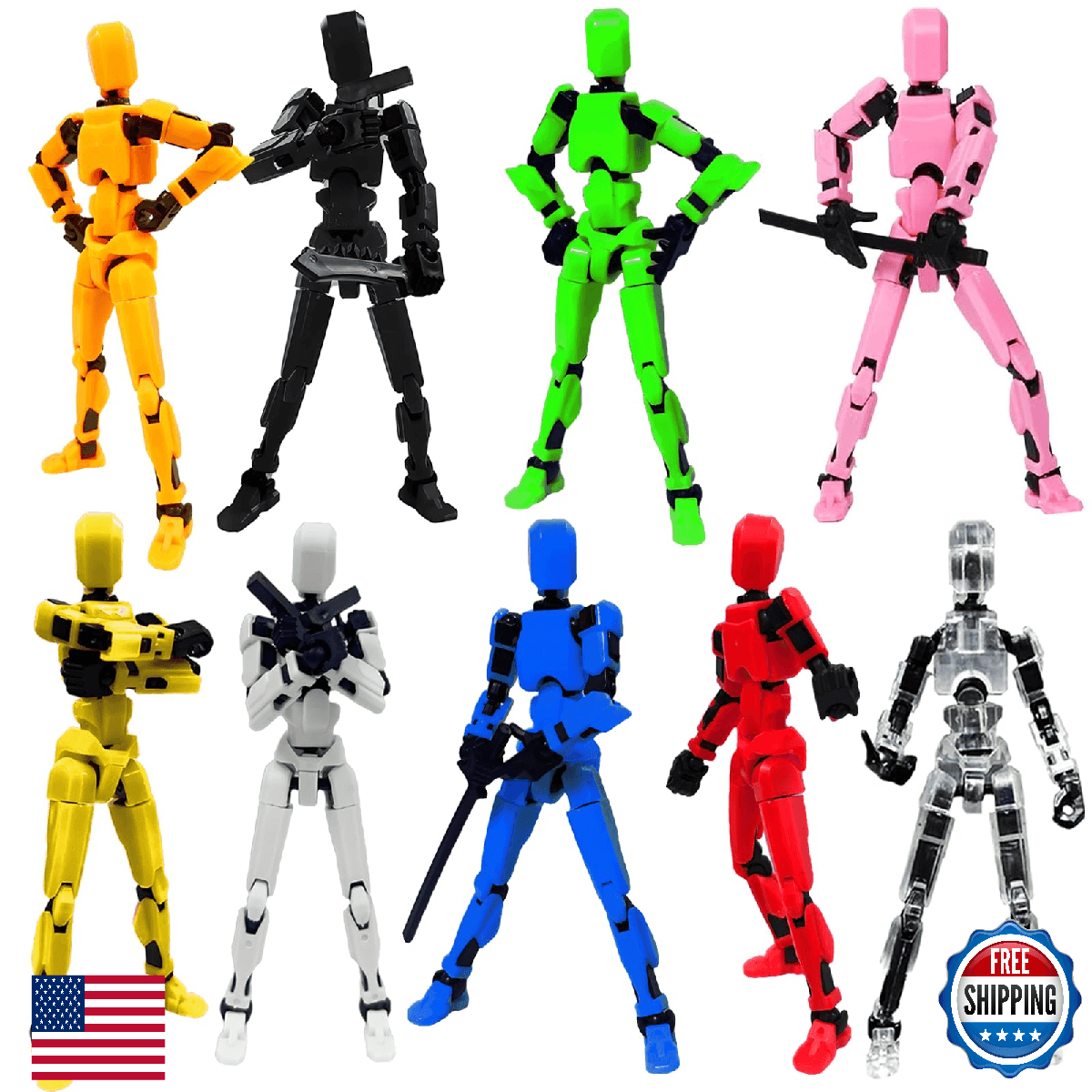 DANONI Titan13 Action Figure Lucky Robot 13 3D Printed Multi-Jointed Desktop - Image 1