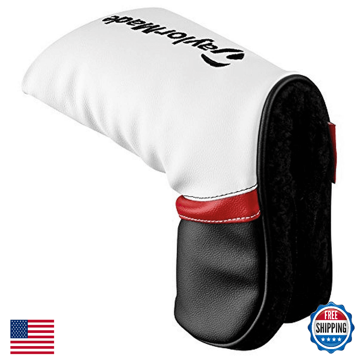 TaylorMade Golf Putter Cover Headcover - White Synthetic Leather - Image 1