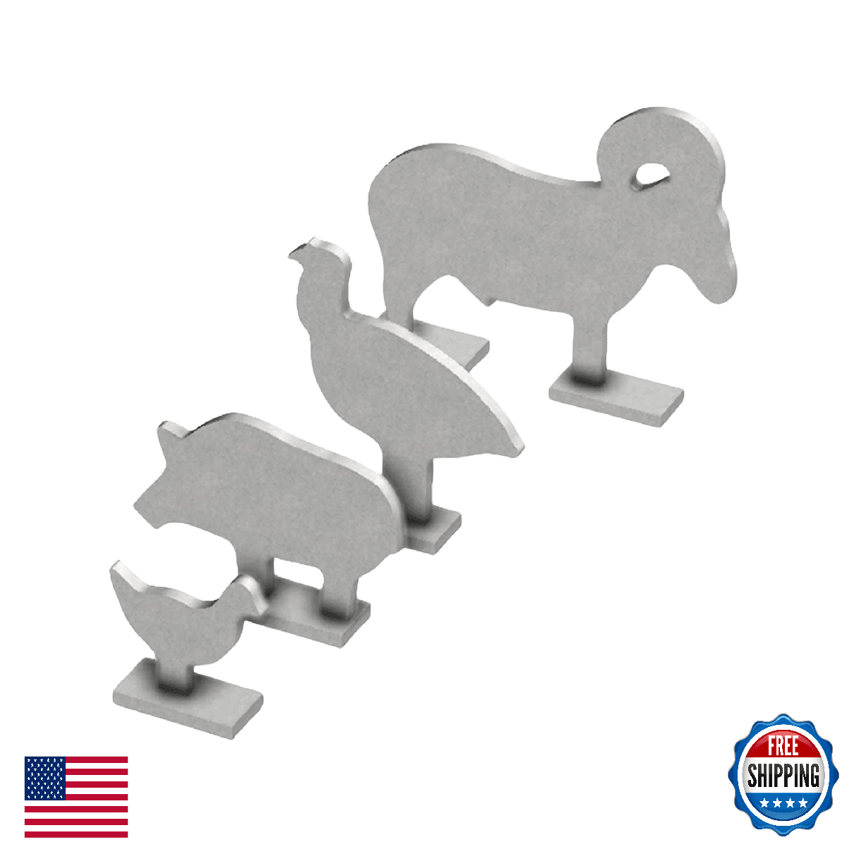Birchwood Casey Silhouette Knock Over Targets 4 Pack - Image 1
