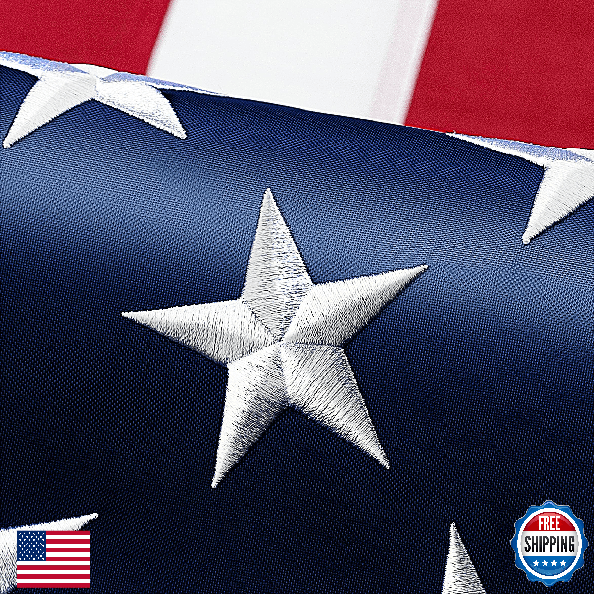 XIFAN Premium American Flag 5x8 ft for Outside, Heavy Duty Large US Flag Outdoor - Image 1
