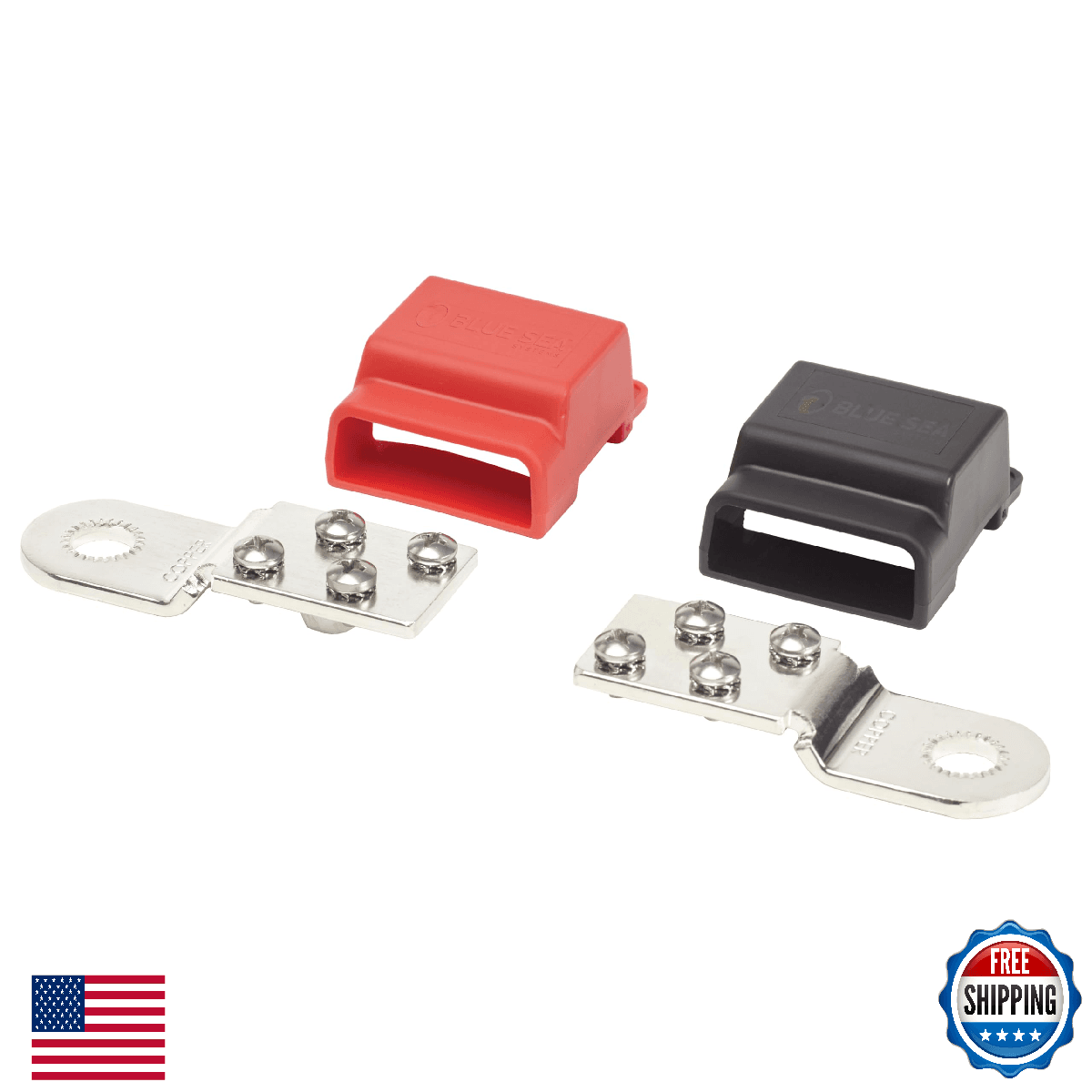 Blue Sea Systems 2340 Battery Terminal Mount BusBars Positive/Negative - Image 1