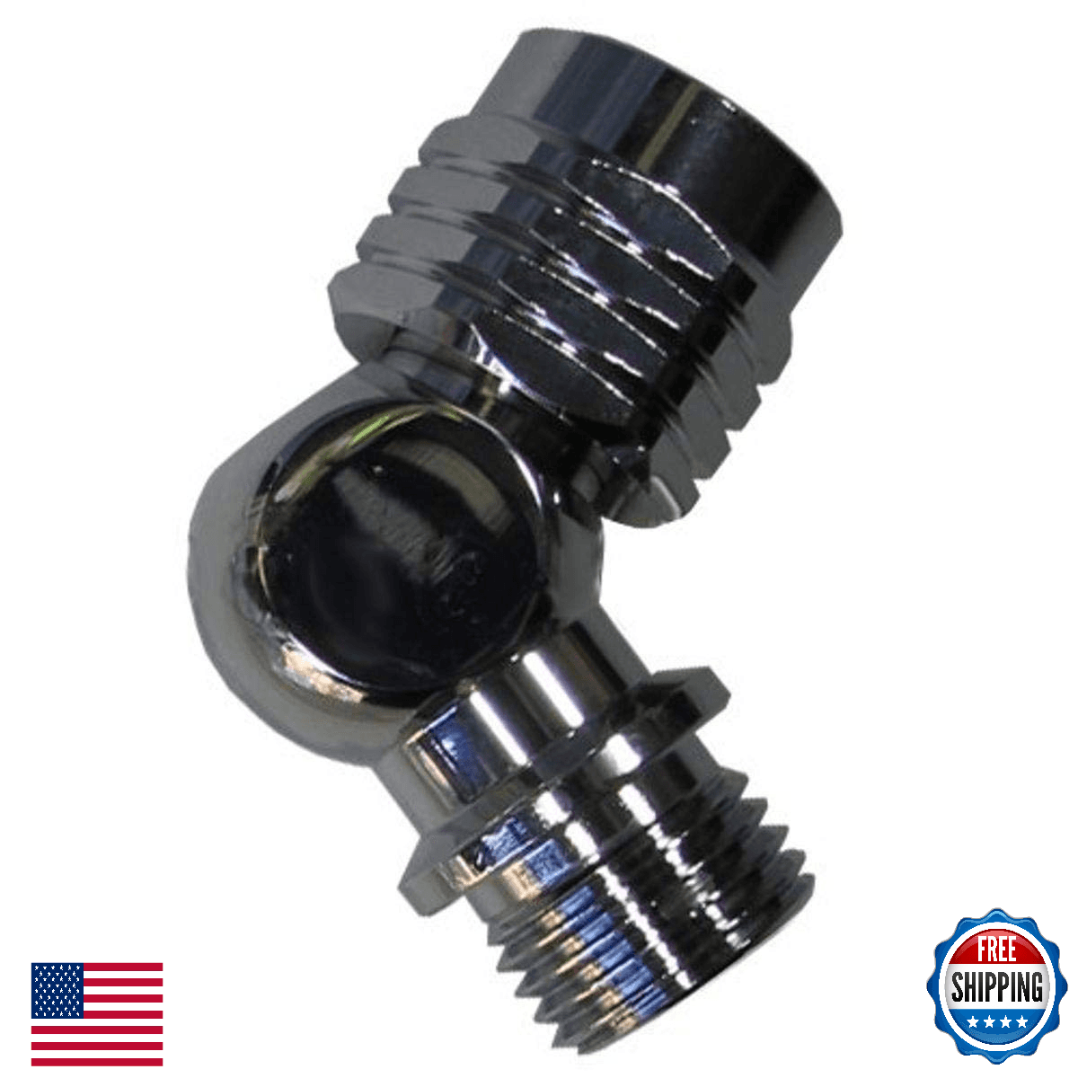 Scuba Choice Scuba Diving 110-Degree Swivel Adaptor 9/16-18 UNF-2B LP Hose - Image 1
