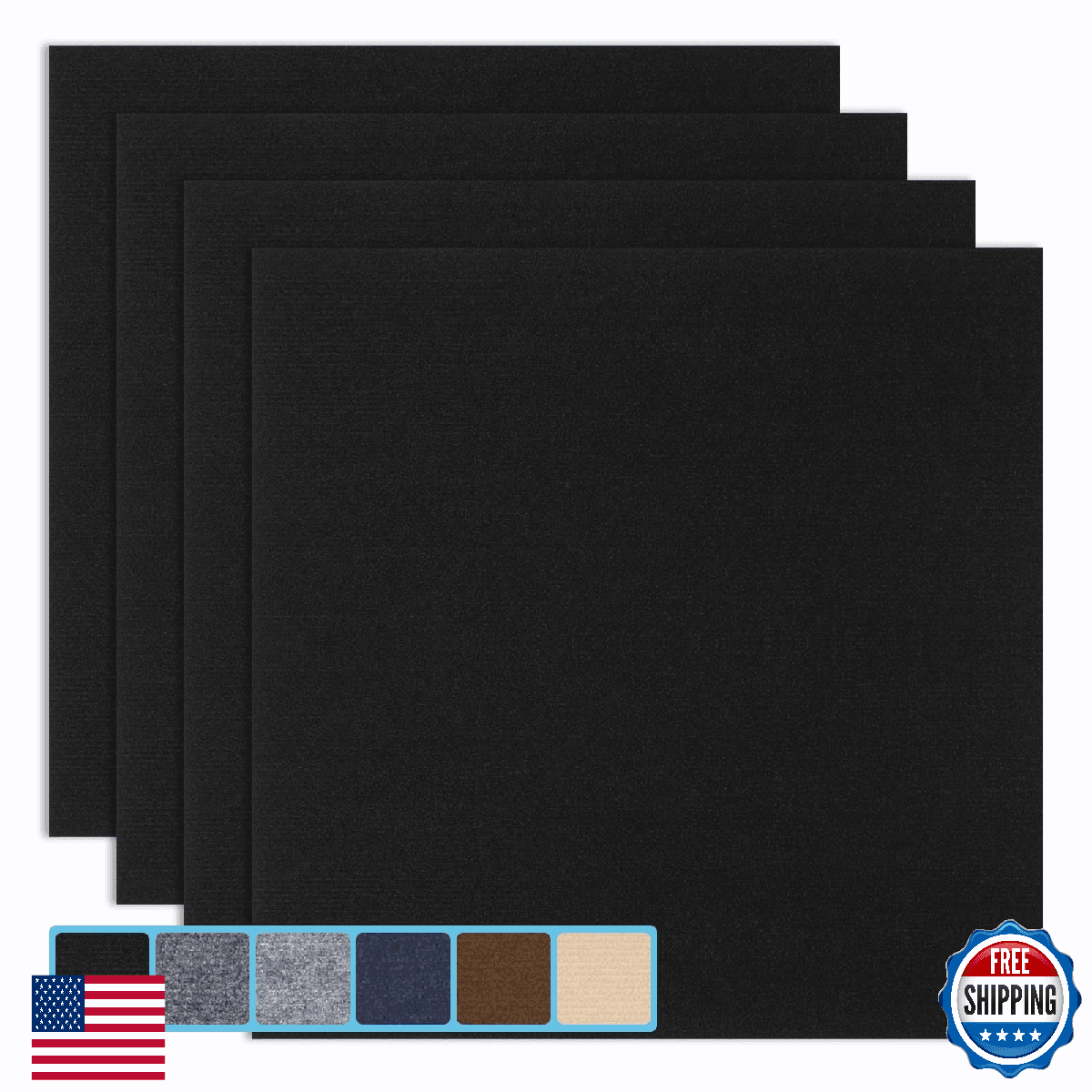 Peel & Stick Carpet Tiles 12x12 Inch - Premium Self-Adhesive Floor Squares with - Image 1
